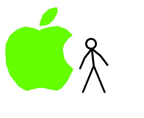 Dude gets eaten by apple logo by littleporkchop on DeviantArt