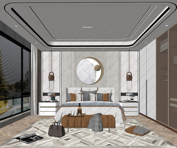 Contemporary Living Room Design 3D Model SKP-I-22-0600133D模型 - TurboSquid 1977991