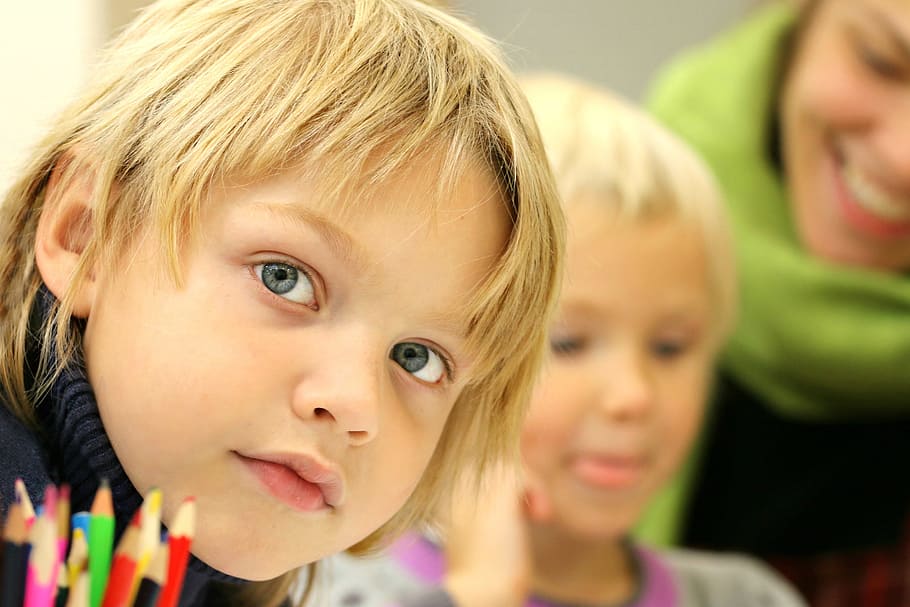 school classroom, teacher, Boy, school, classroom, various, child, children | Piqsels