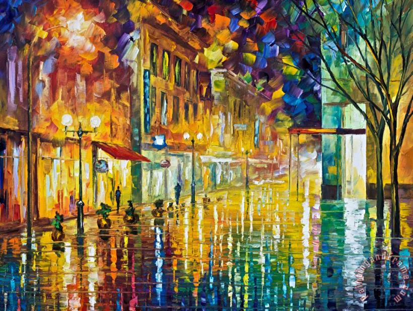 Leonid Afremov Scent Of Rain High Resolution painting - Scent Of Rain High Resolution print for sale