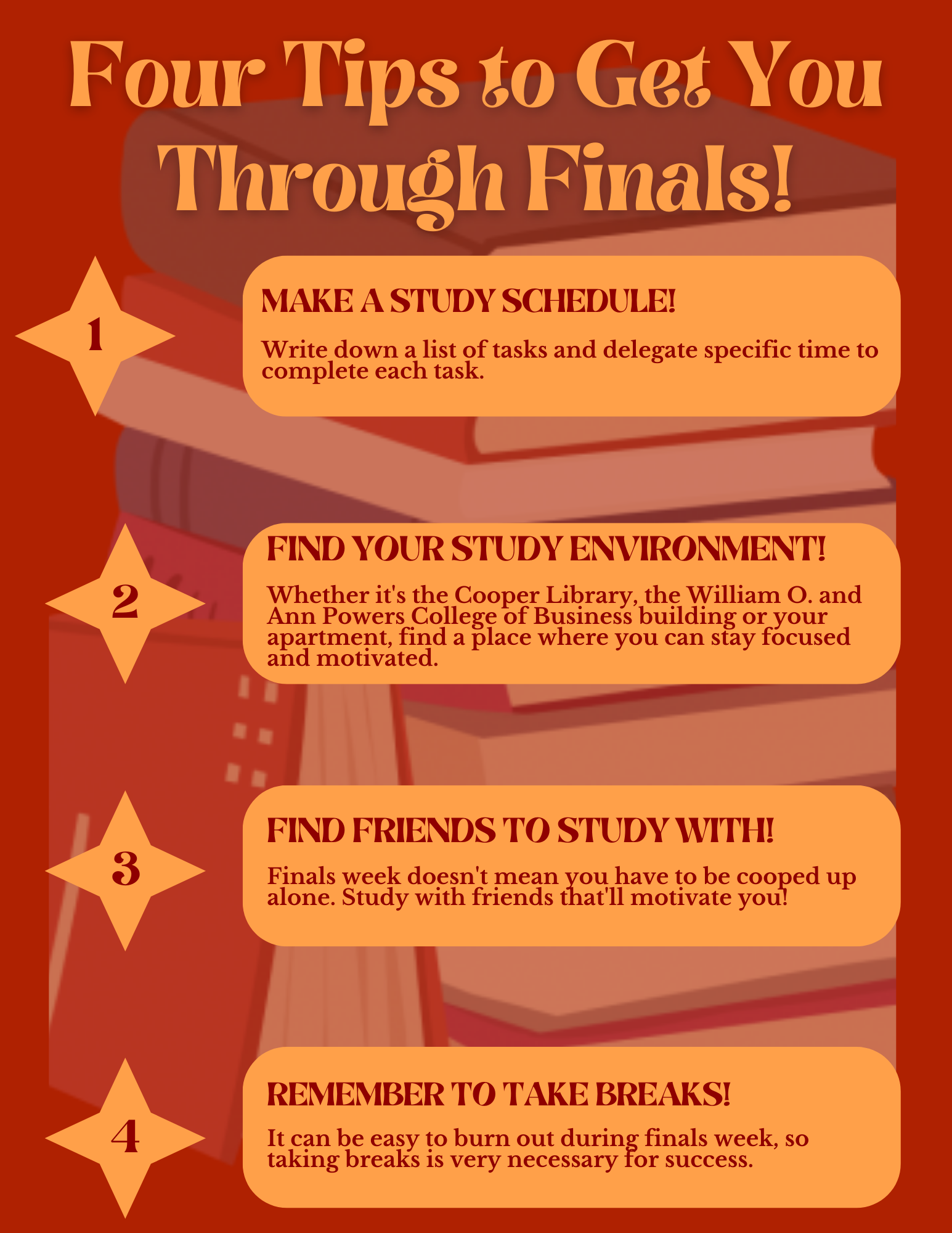 Four Tips To Get You Through Finals - Pearce Center For Professional Communication