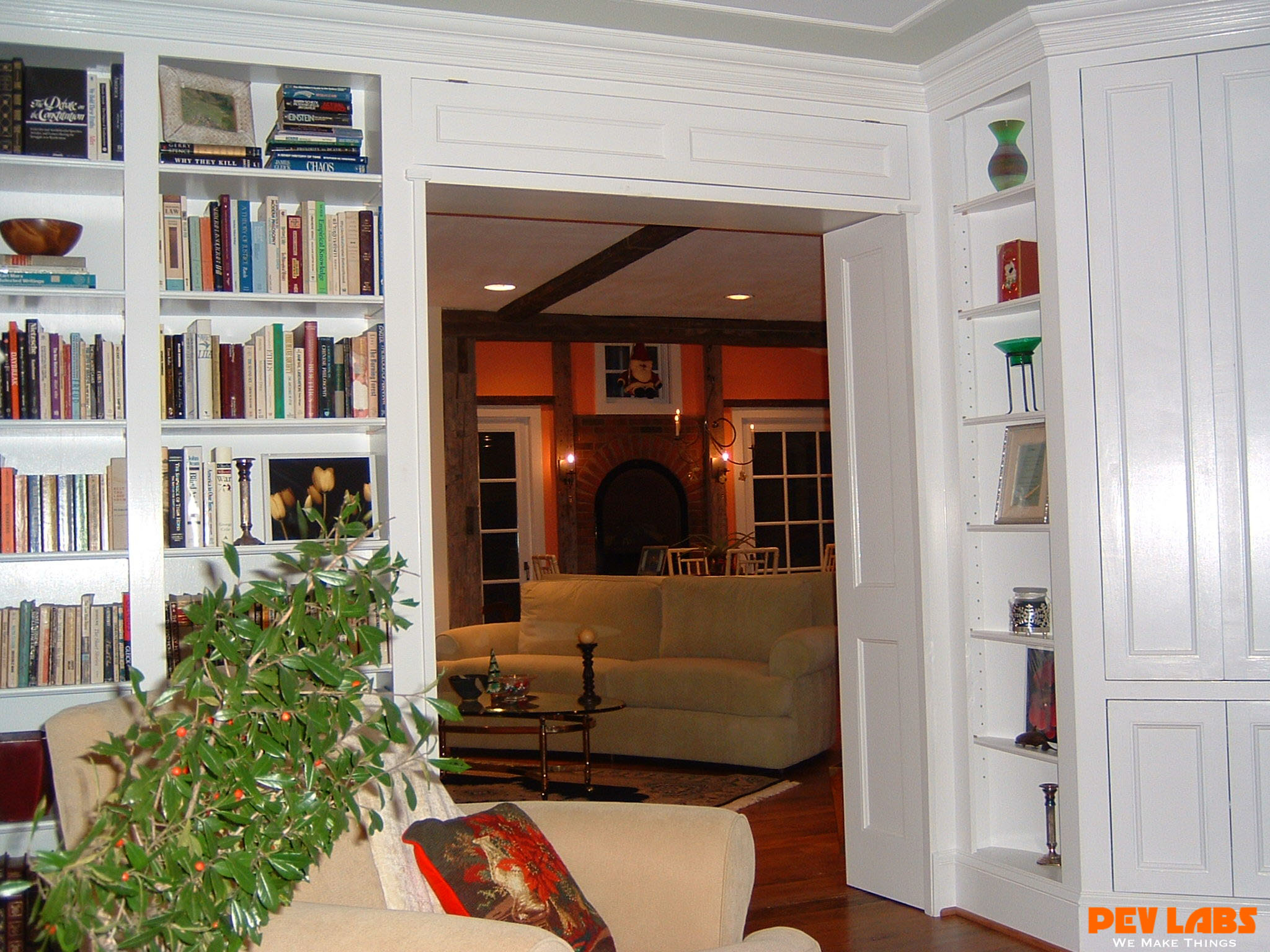 Custom Living Room Built-in Cabinets - PEV Labs