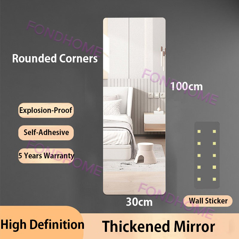 HD Acrylic Mirror Paste Wall Mirror Full Body Mirror Hang Mirror Light Weight Explosion -Proof...