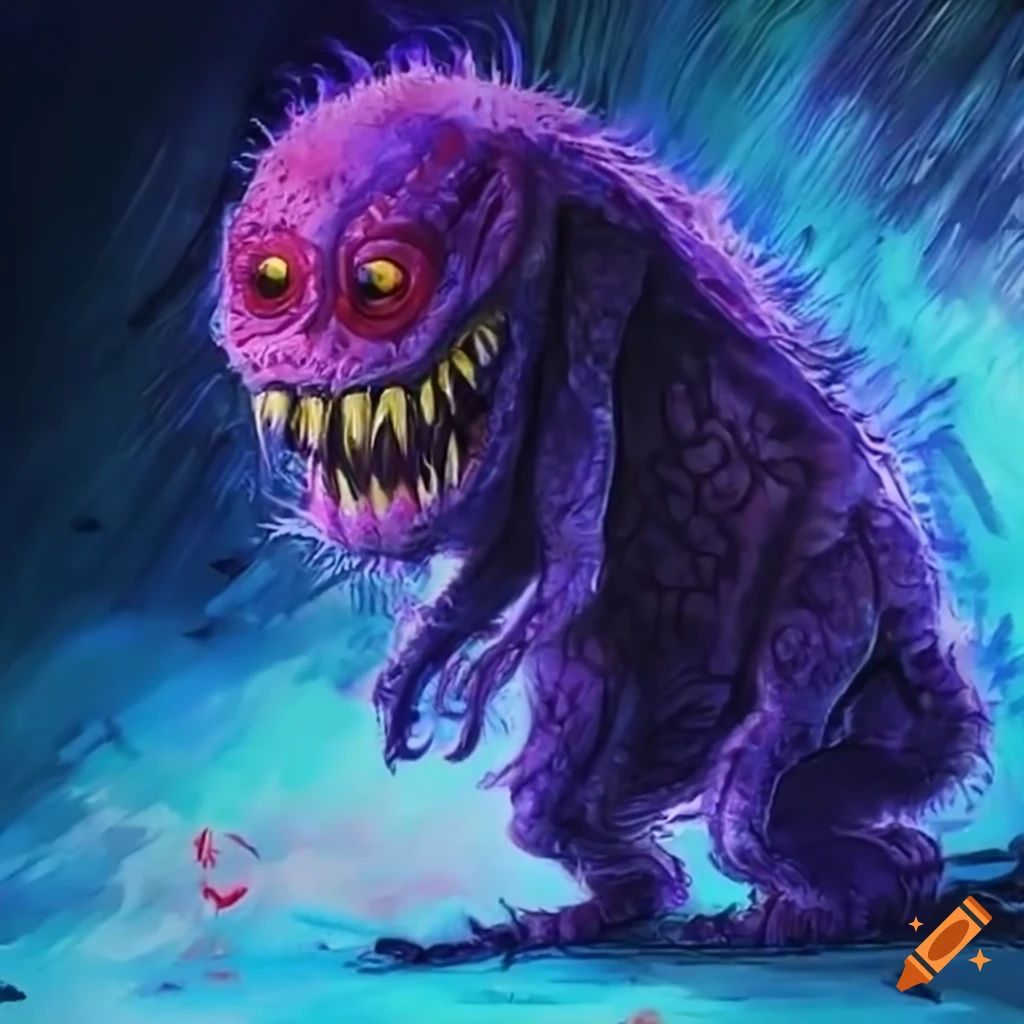 Detailed drawing of a monster