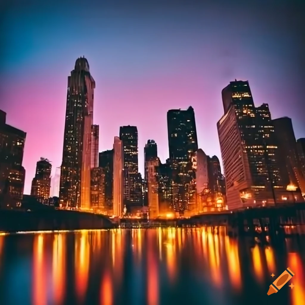 Cityscape of chicago skyline on Craiyon