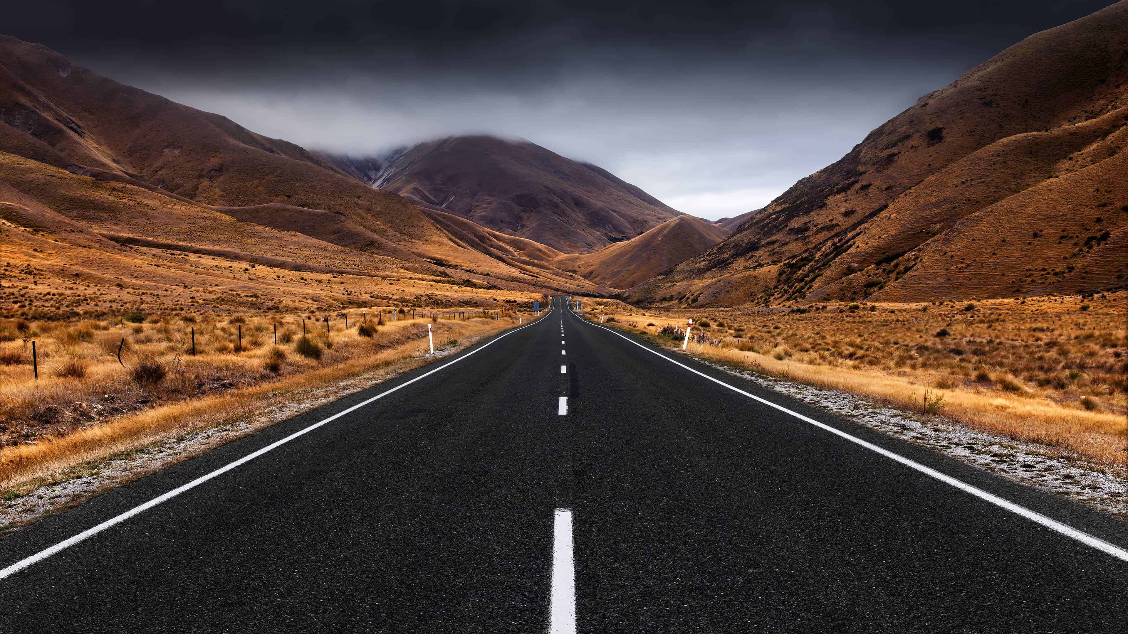 Road With Mountains UHD 4K Wallpaper| Pixelz