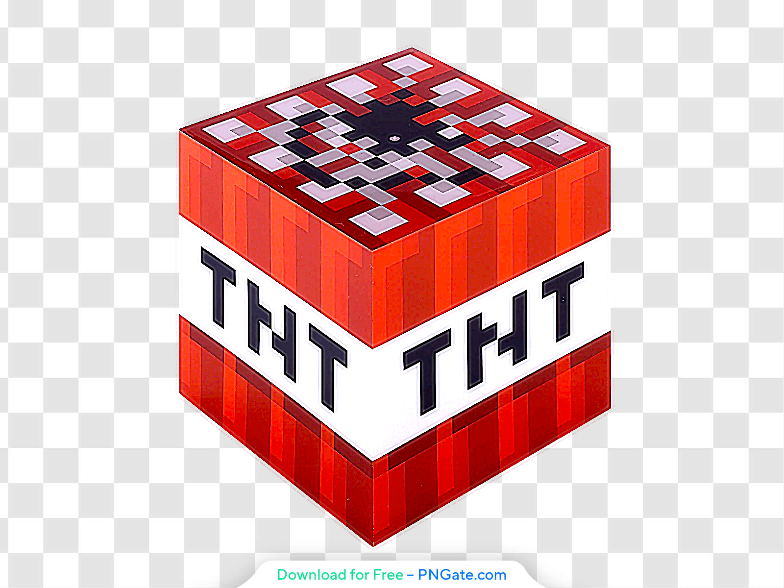 Minecraft TNT Red Isometric Block - PNGate