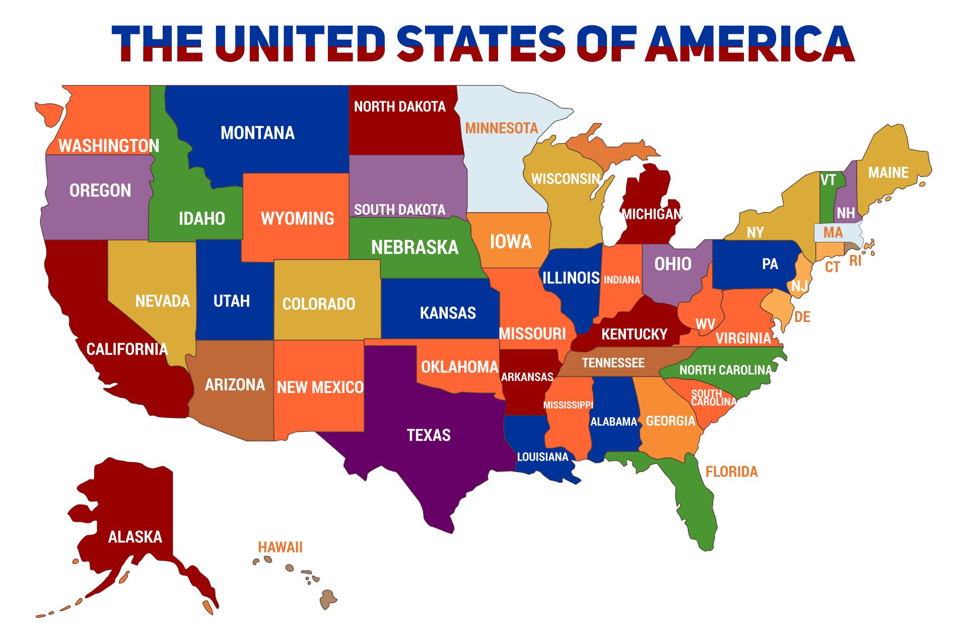 Printable Map Of The United States - Printable JD