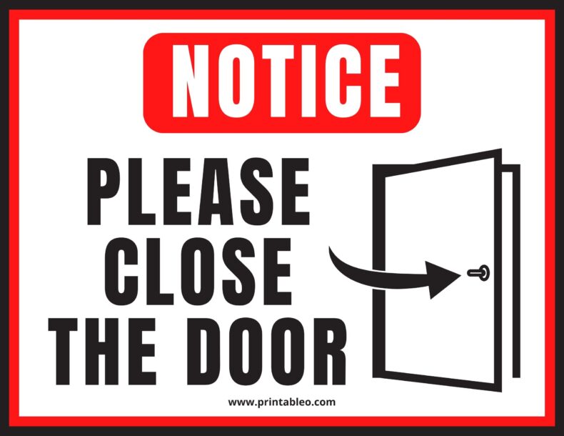 50+ Printable Please Close Door Sign - Printableo.Com