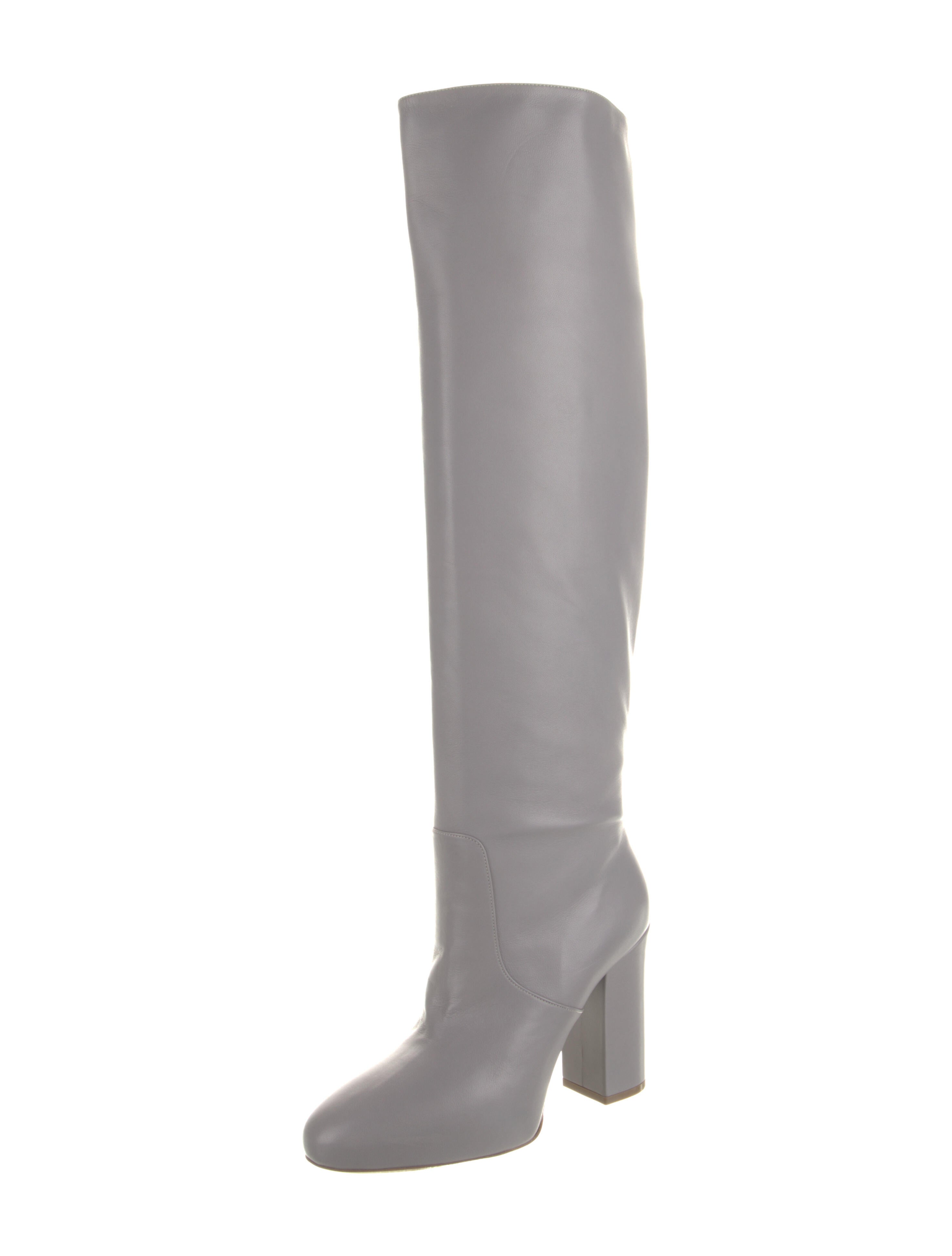 Dries Van Noten Leather Boots - Grey Boots, Shoes - DRI112759 | The RealReal