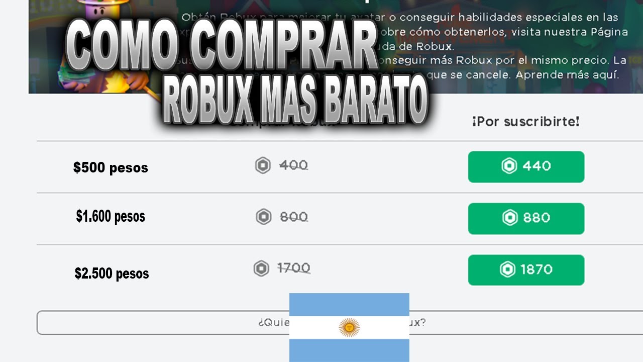Convierte Tus Robux A Pesos Argentinos ¡Aprovecha Ahora!