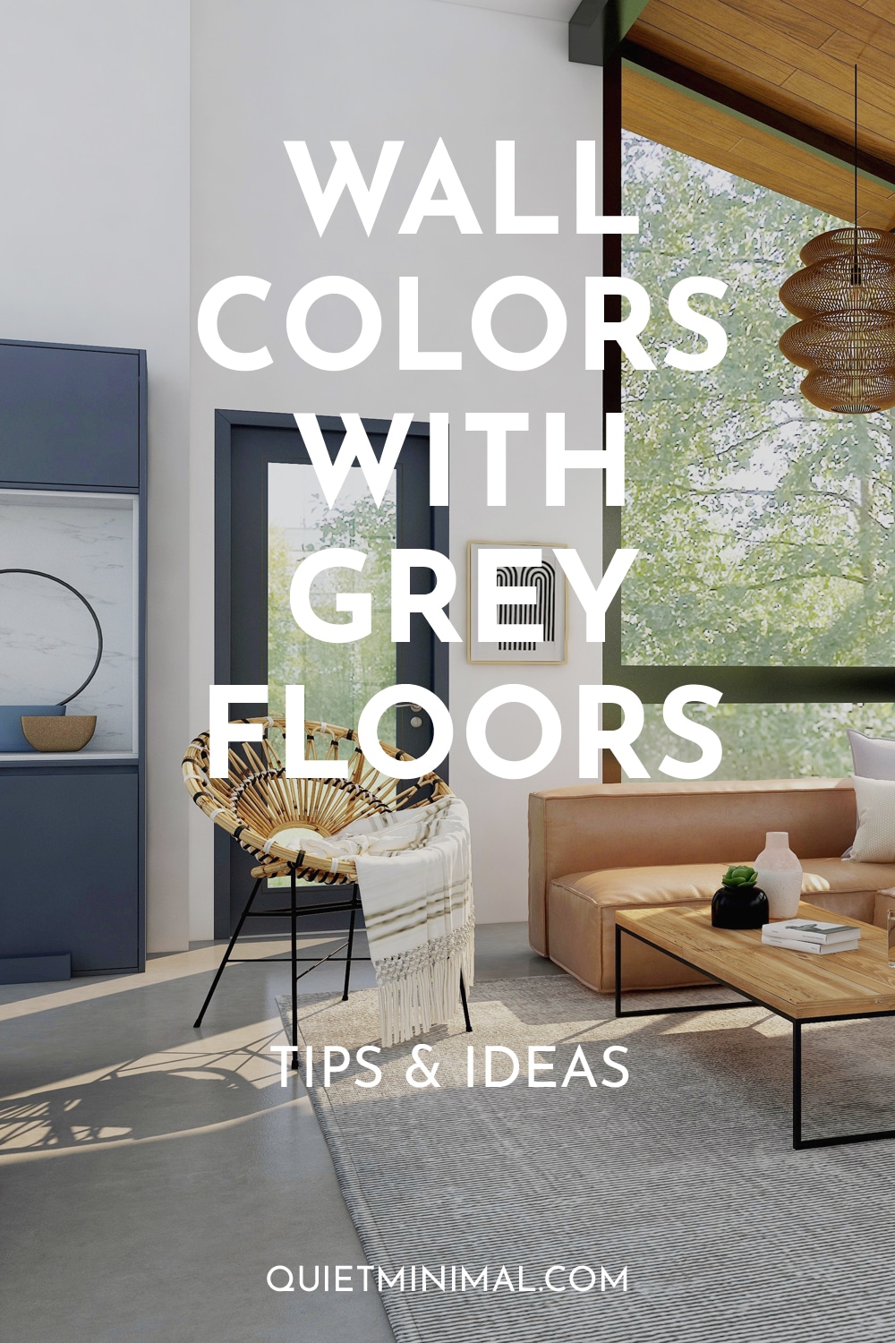 Gray Floors Glam: 10 Wall Color Combinations - Quiet Minimal