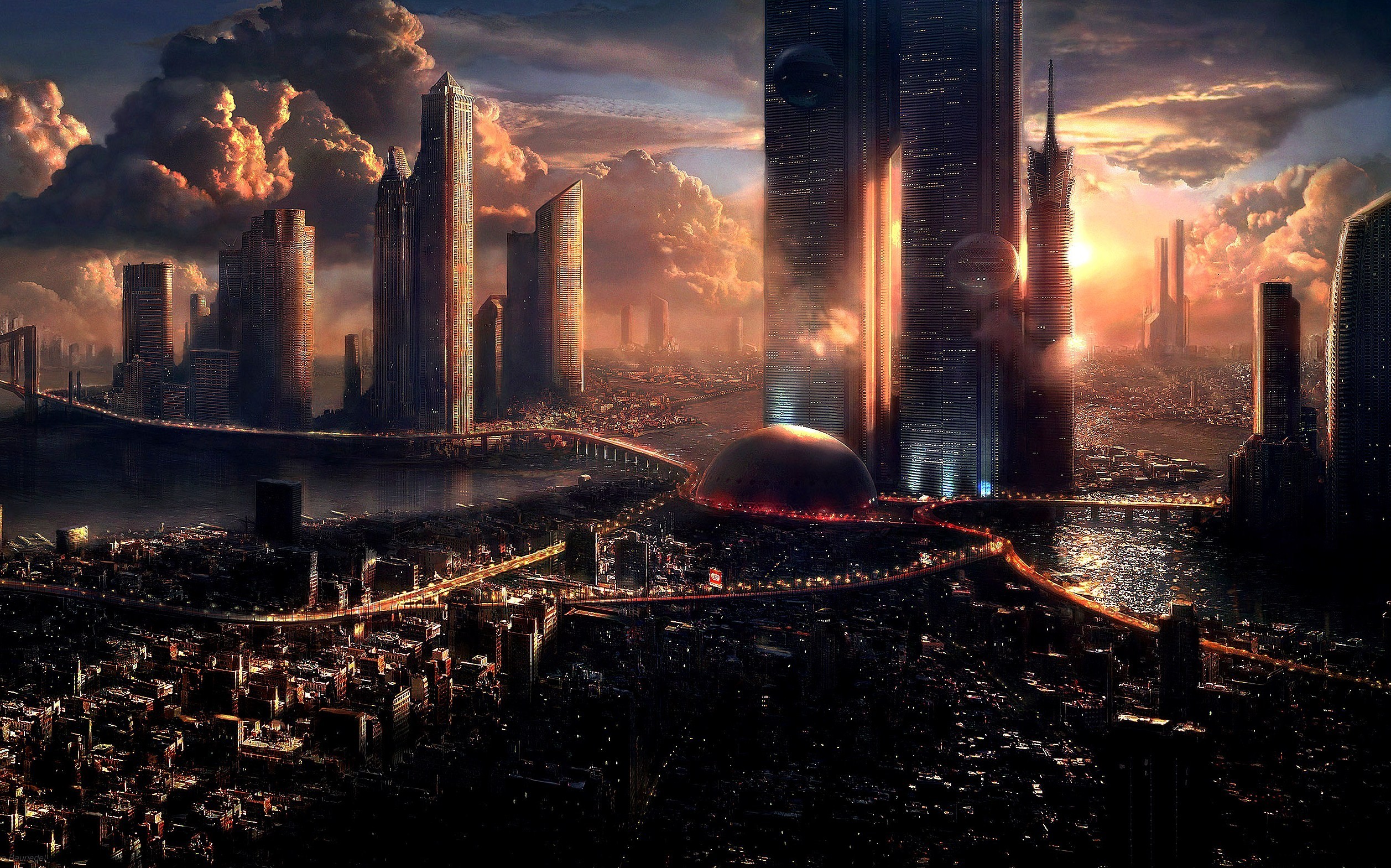 Futuristic, Concept Art, Artwork, City, Futuristic City, Fantasy Art, HD Wallpaper| Rare Gallery