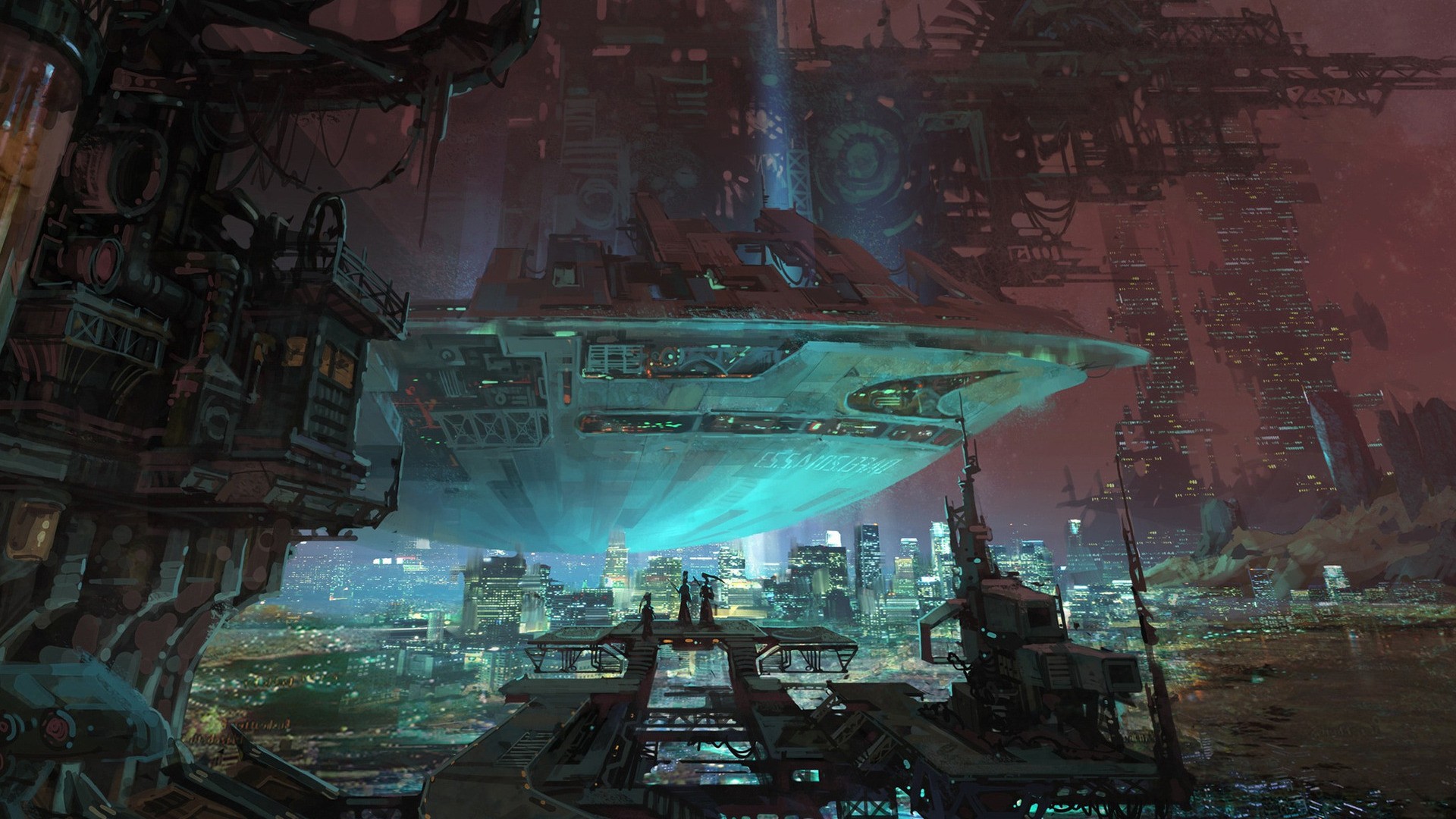 Futuristic, Science Fiction, Concept Art, Artwork, Planet, Futuristic City, City, Fantasy Art...