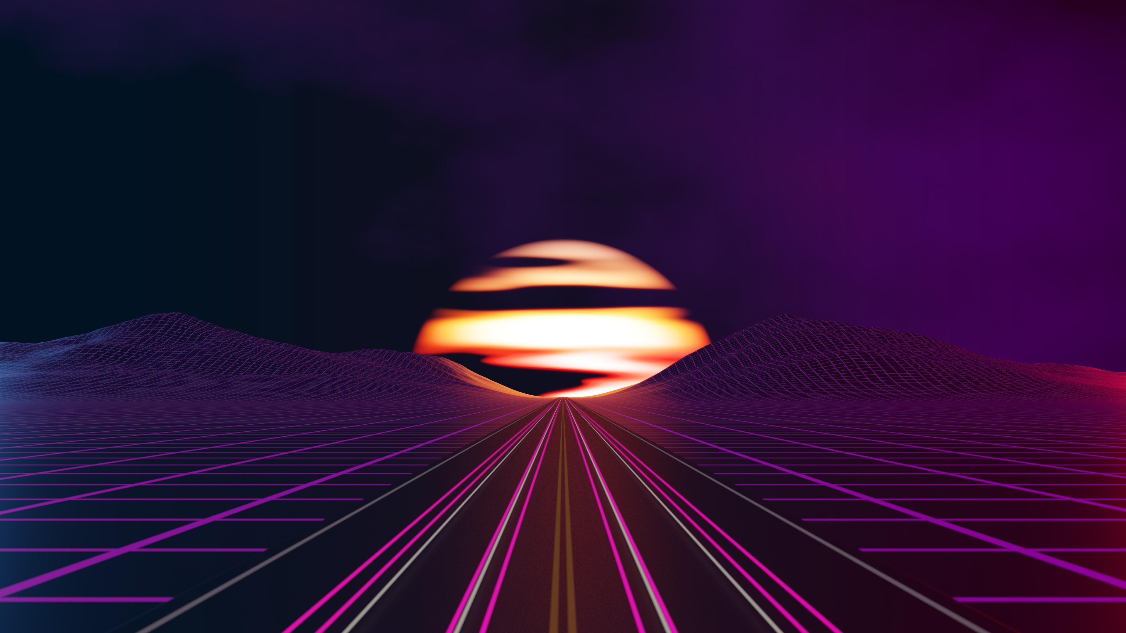 Retrowave City Sunset