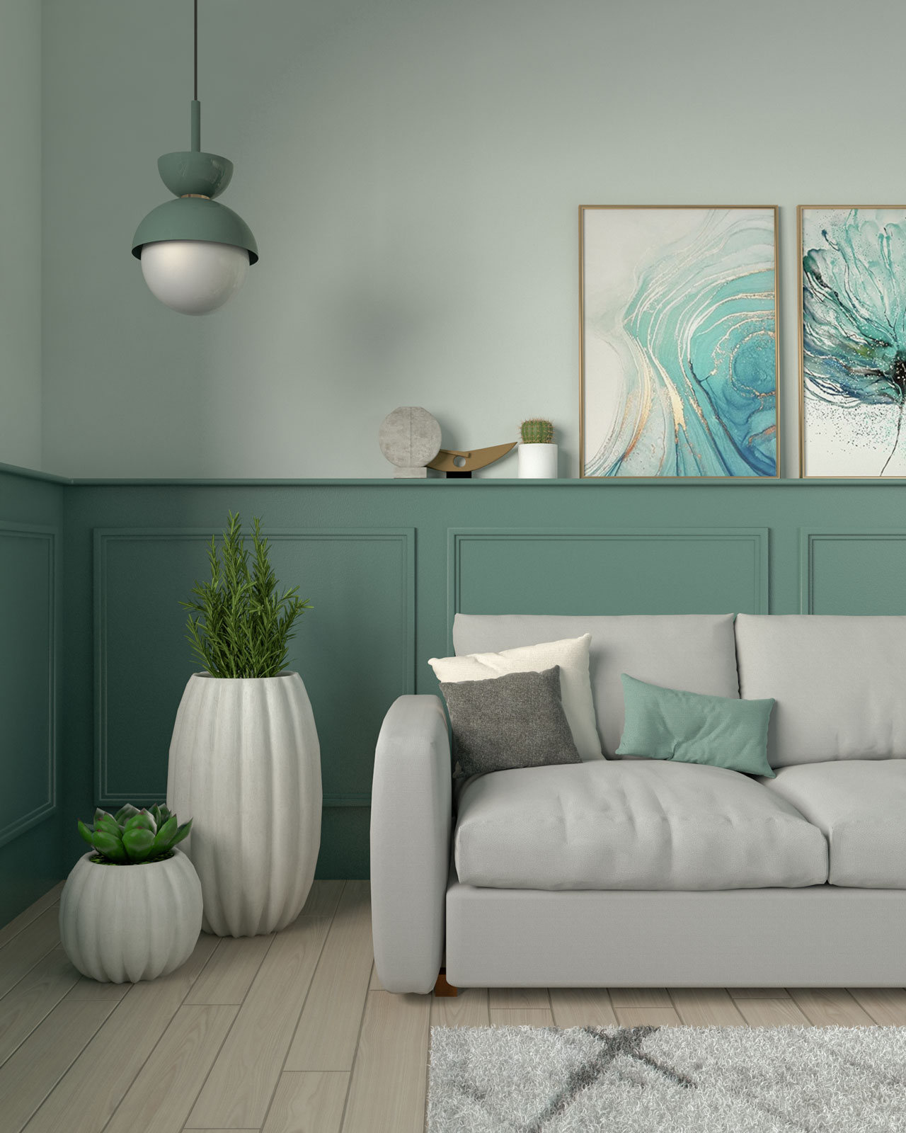 Two Tone Living Room Paint Ideas | Baci Living Room