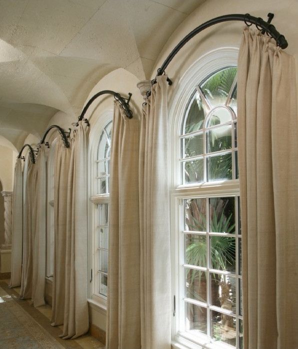 arched window curtain rod | home projects | Pinterest | Arched window curtains, Window curtain ...