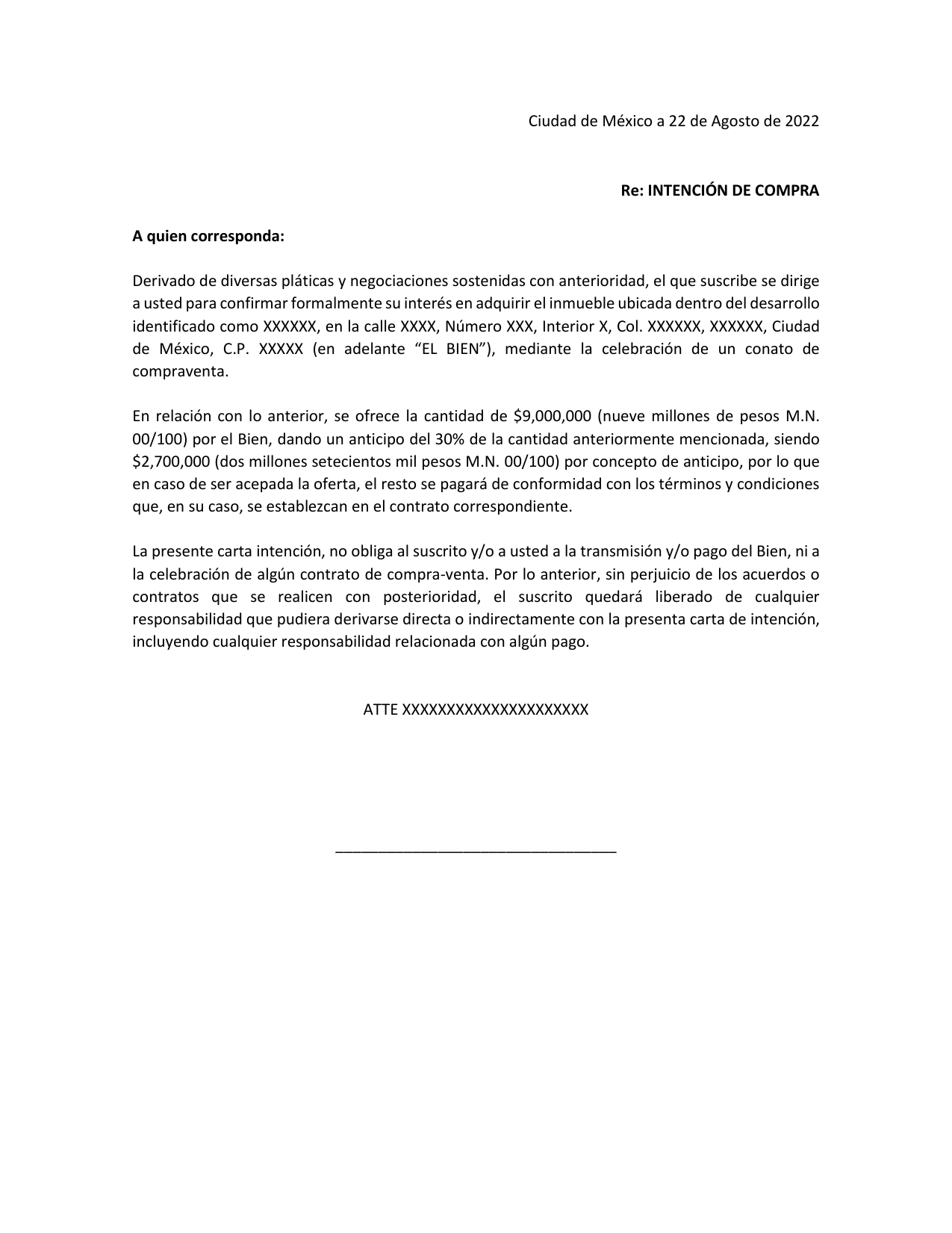 Modelo Carta De Intencion De Compra Kulturaupice | Porn Sex Picture