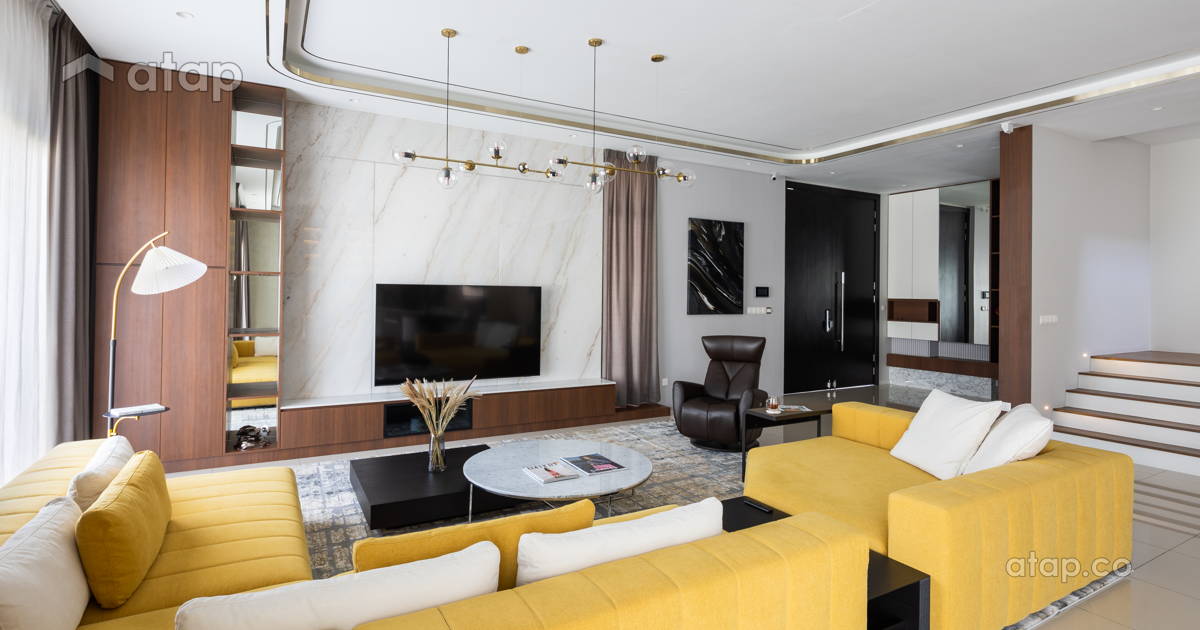 Classic Modern Living Room bungalow design ideas & photos Malaysia | Atap.co