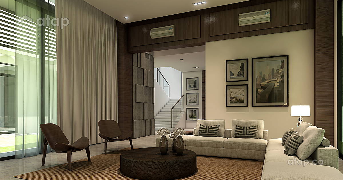 Classic Modern Living Room bungalow design ideas & photos Malaysia | Atap.co