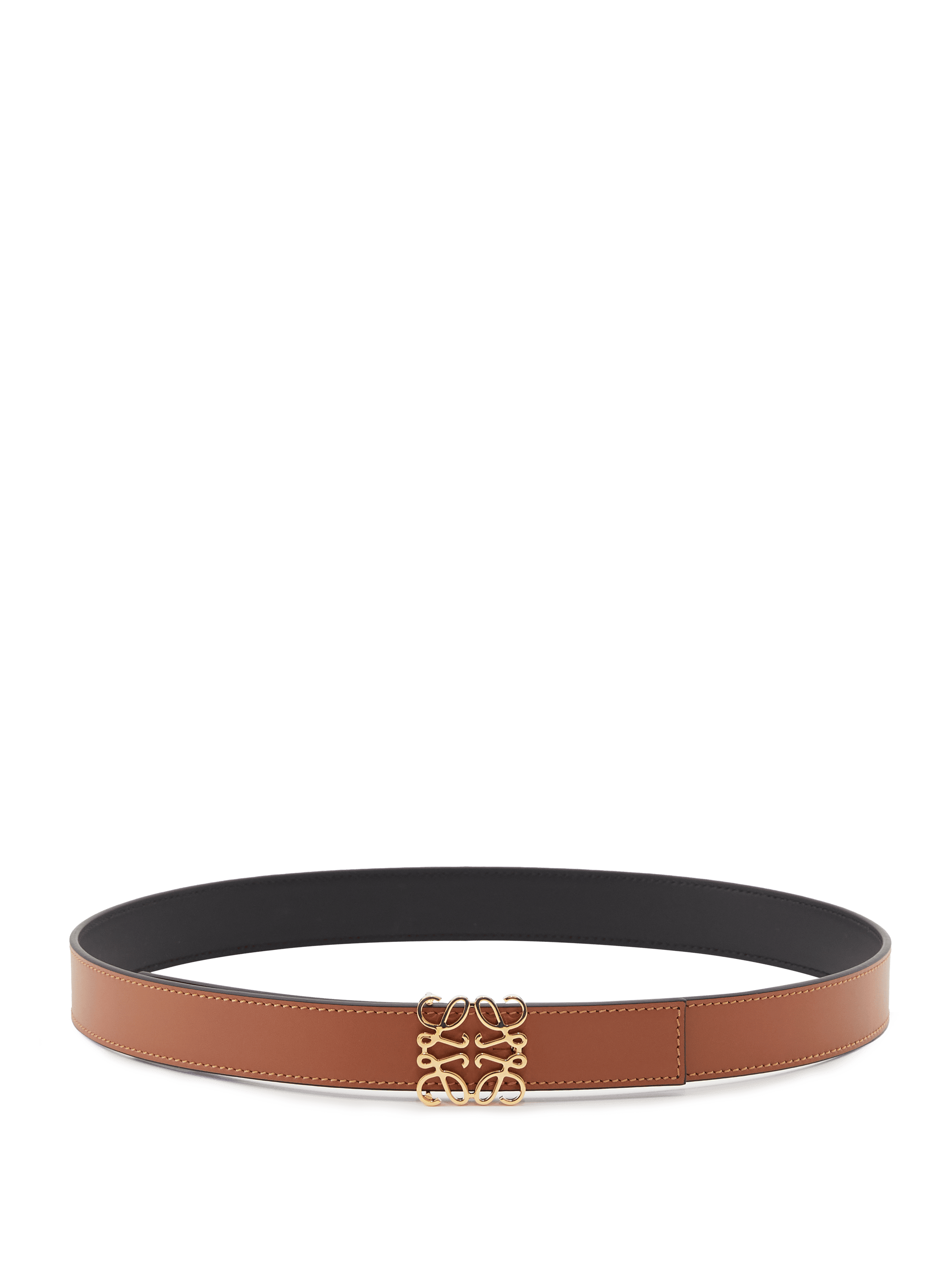 LOEWE Reversible Belt With Anagram Tan On UNGER.DE