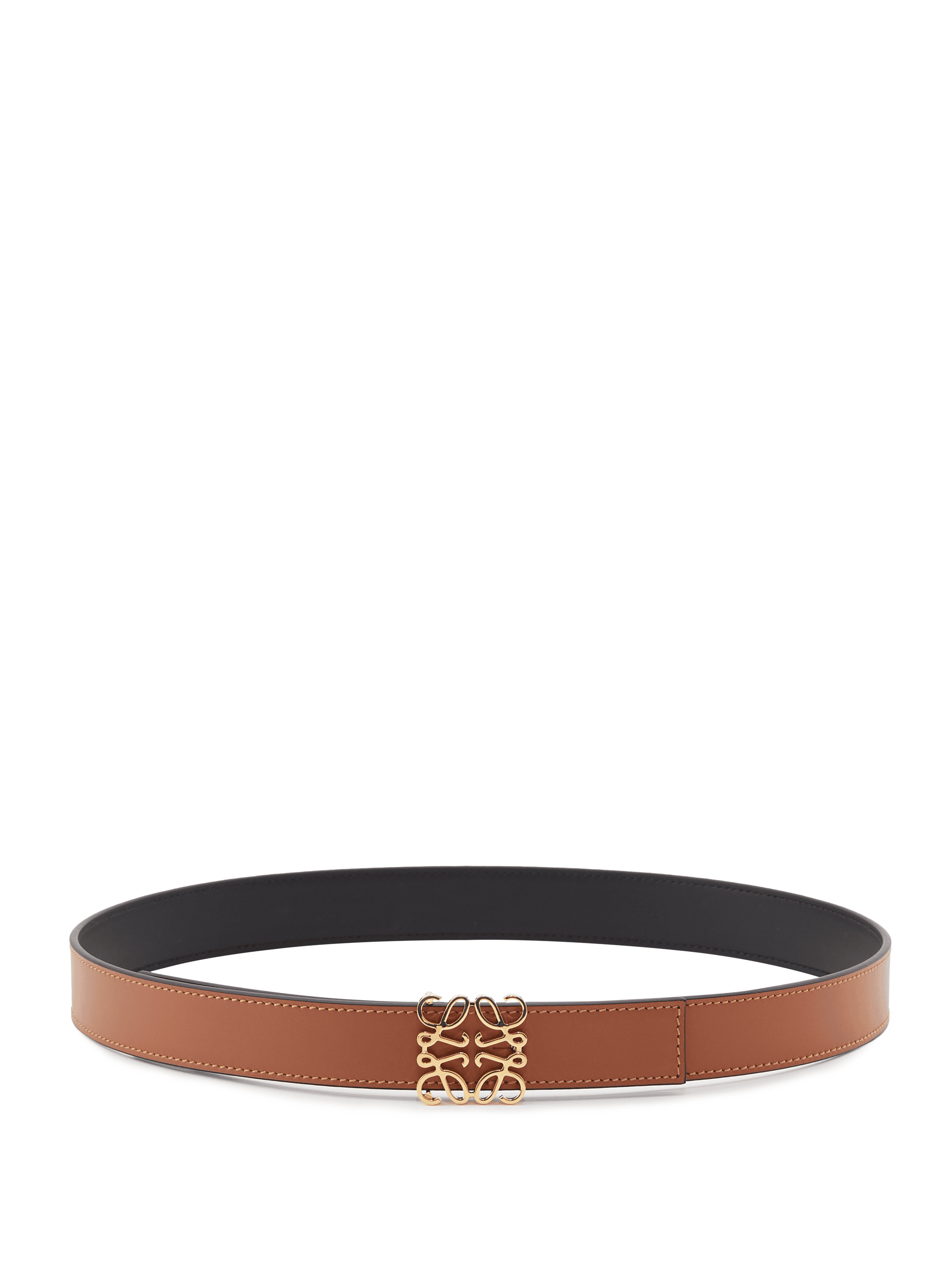 LOEWE Reversible Belt With Anagram Tan On UNGER.DE