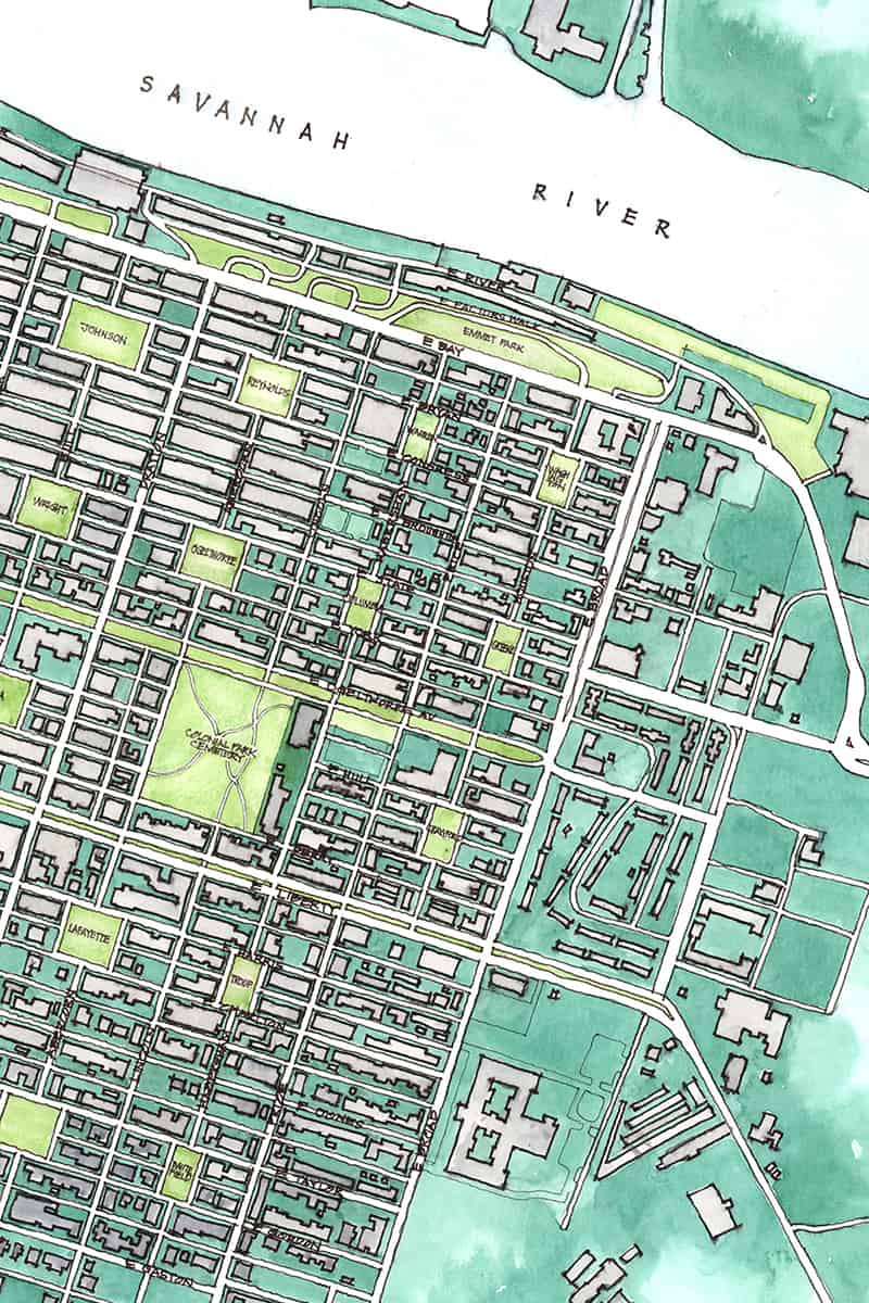 Savannah Historic District Map - Savannah First-Timer&#39;s Guide