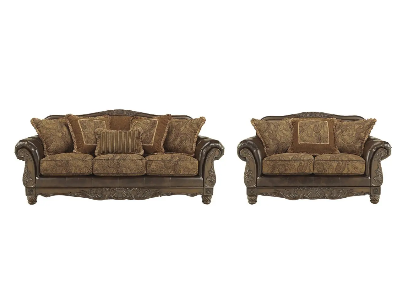 Fresco Durablend Antique Living Room Set From Ashley