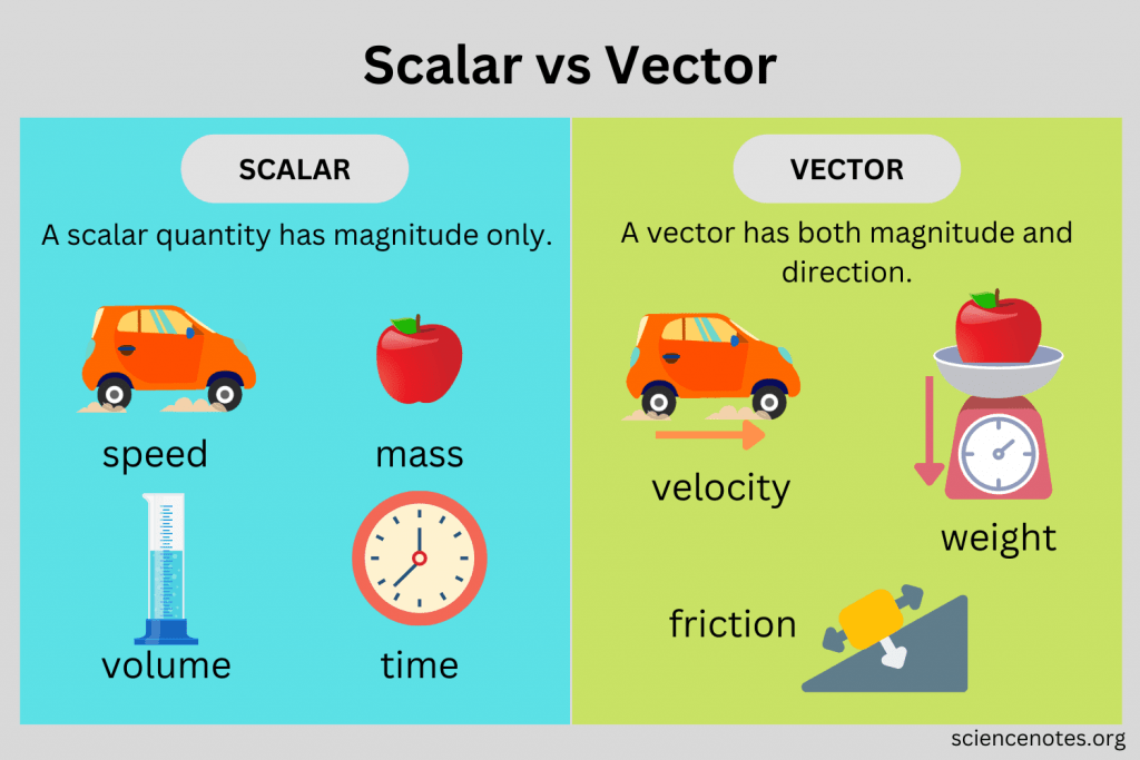Scalar vs Vector - Definitions and Examples