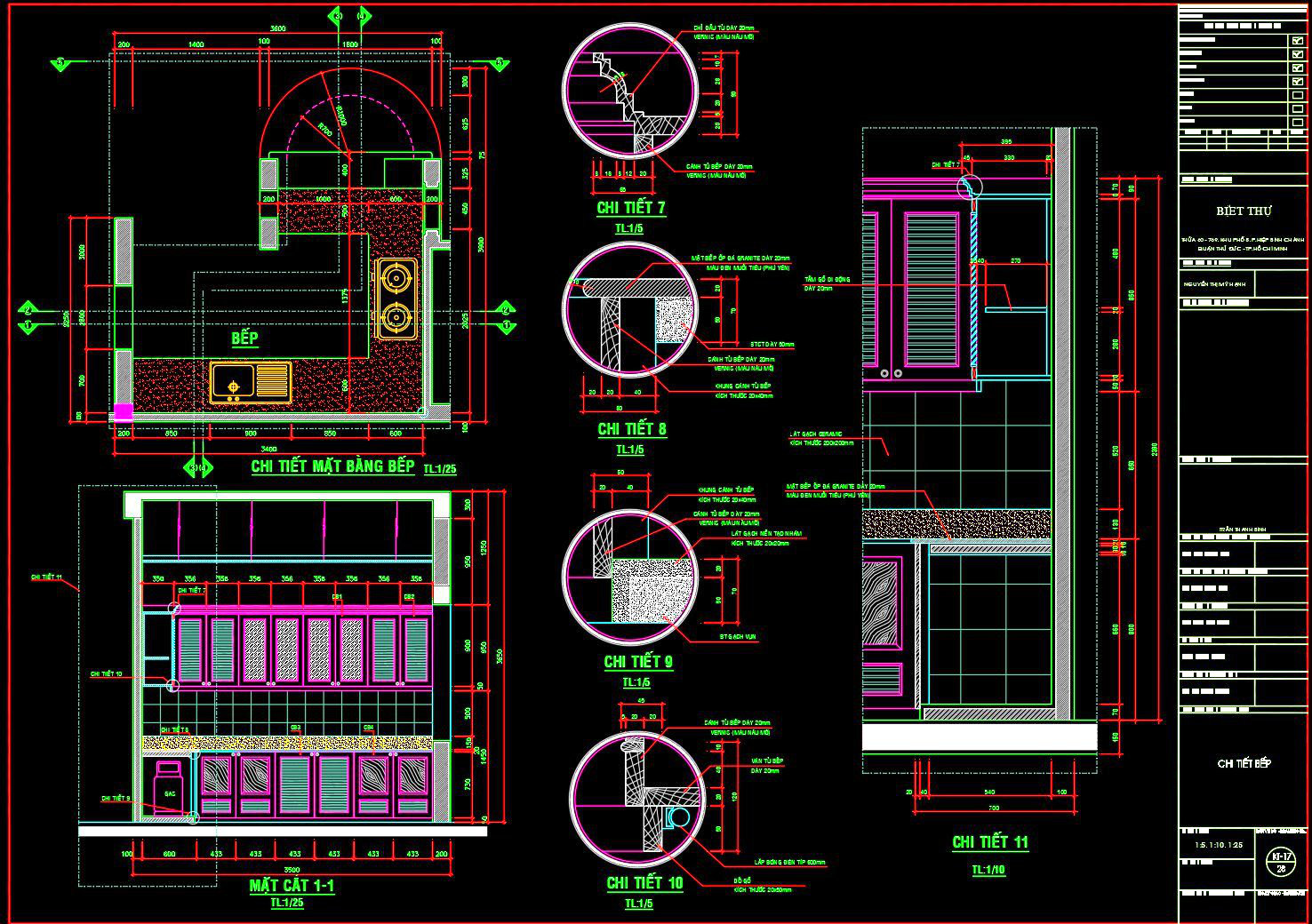 99. CAD technical drawings of kitchen cabinets for the house