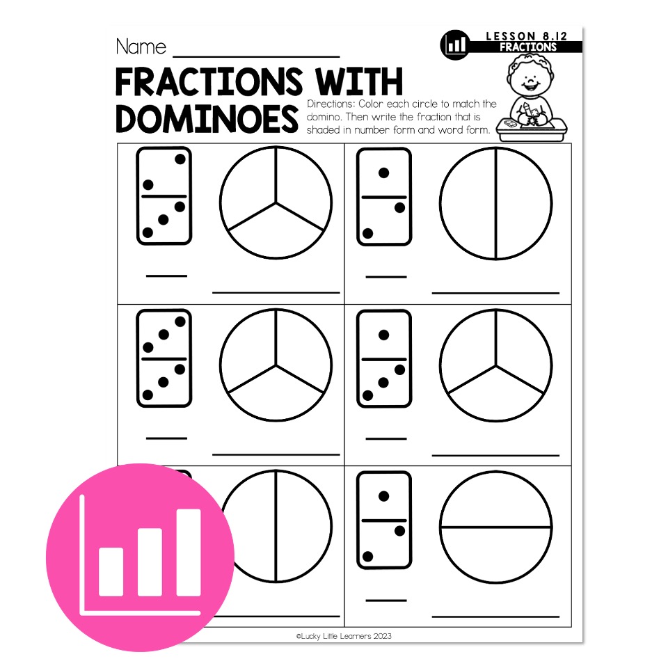 Lucky to Learn Math - Fractions - Lesson 8.12 - Differentiation - Fractions with Dominoes ...