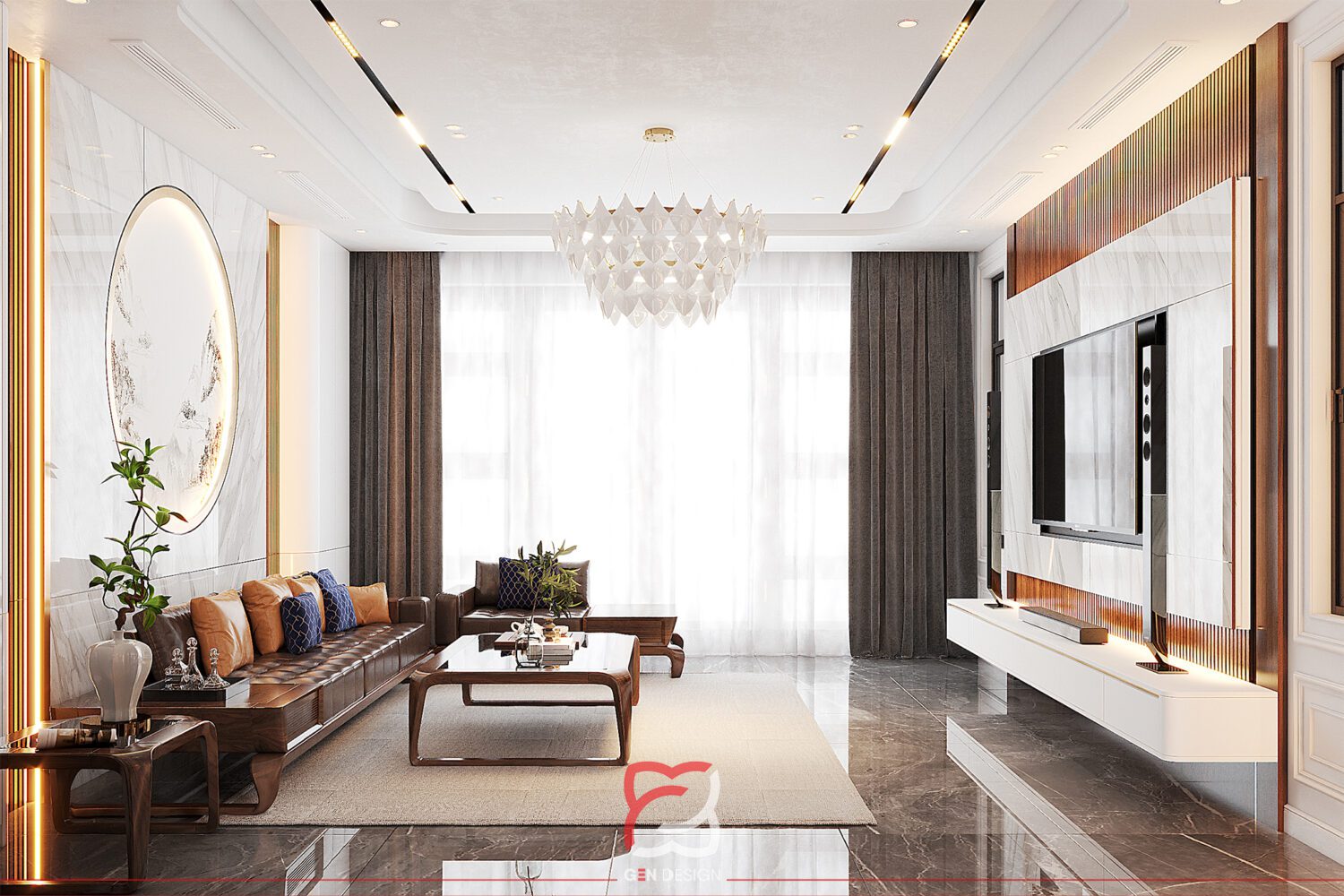 8284. Sketchup Living Room - Kitchen Interior Model Download By Ha Anh