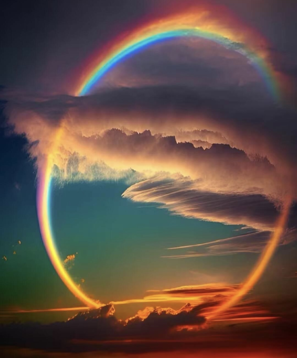 Is this dreamy viral full circle rainbow photo real? - Slaylebrity