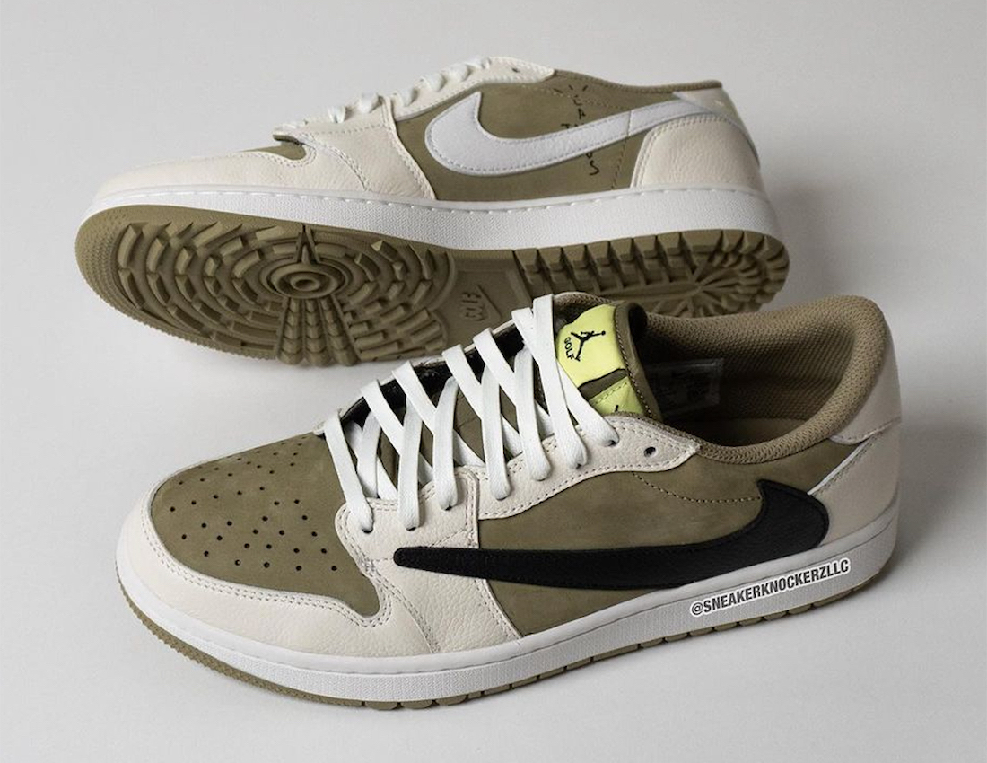 Travis Scott X Air Jordan 1 Low Golf Olive FZ3124-200| SBD