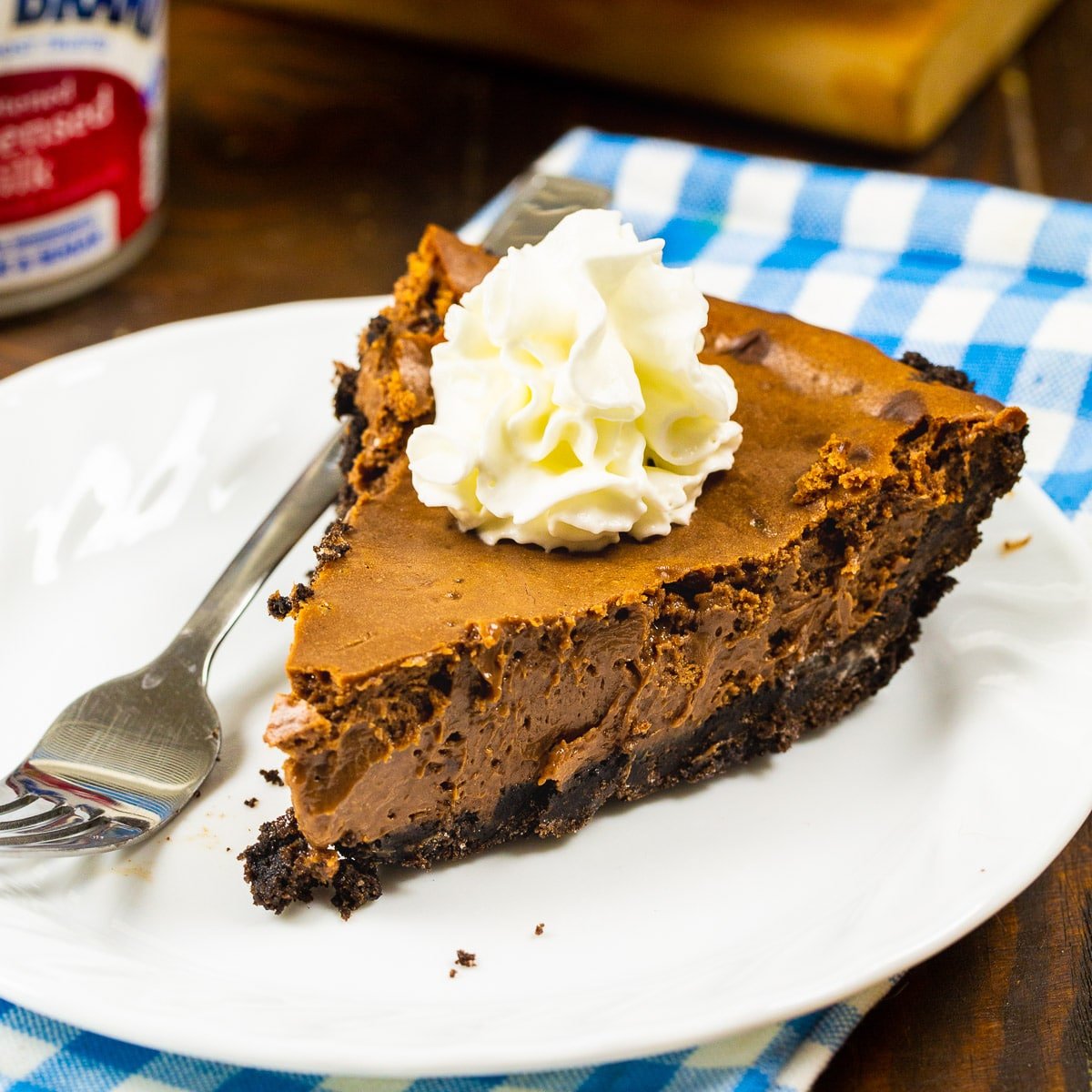 Sweetened Condensed Milk Chocolate Pie - Spicy Southern Kitchen