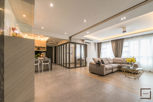 HDB BTO 5-ROOM SUMANG LANE - Contemporary - Living Room - Singapore - by Space Atelier Pte Ltd ...