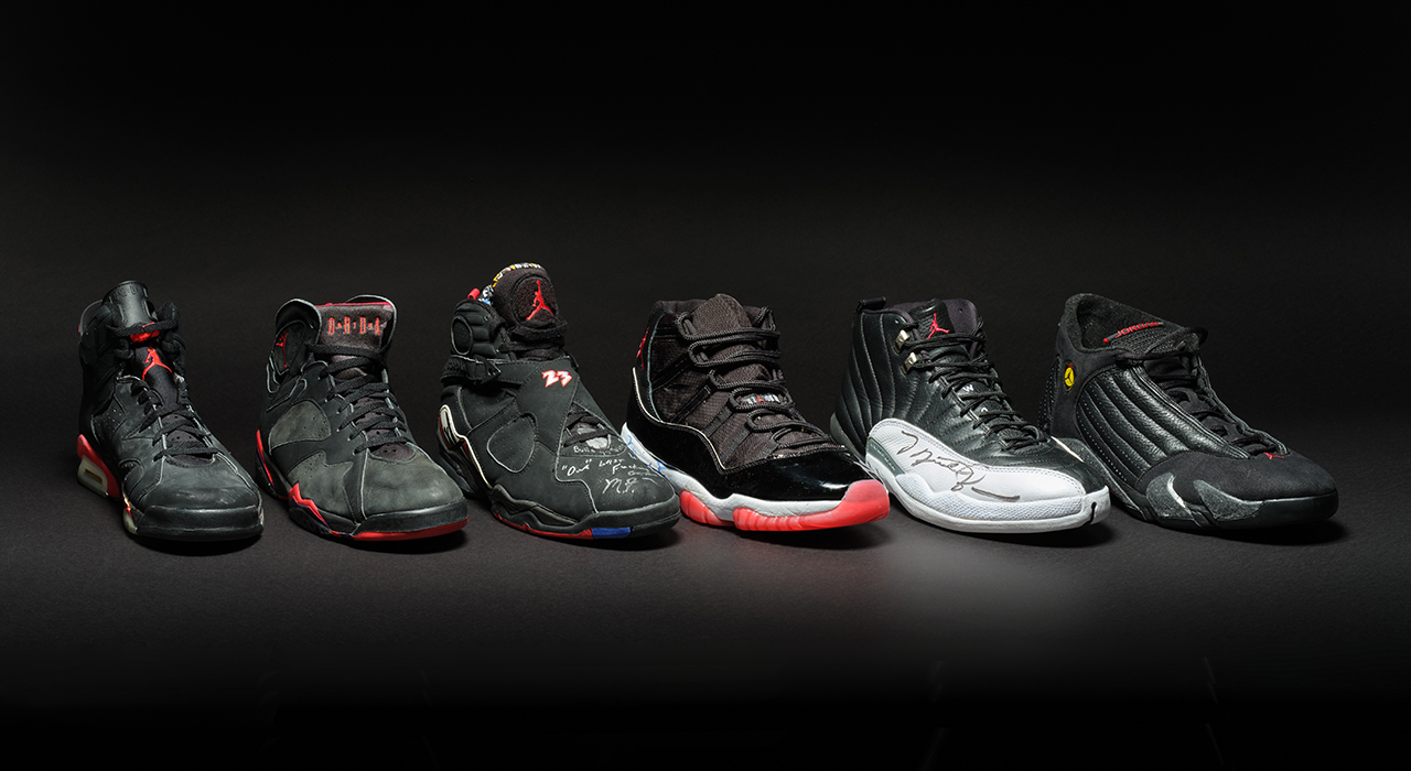 Sotheby&#39;s &#39;The Dynasty Collection&#39; Presents Michael Jordan&#39;s Game-worn Sneakers In All 6 NBA ...