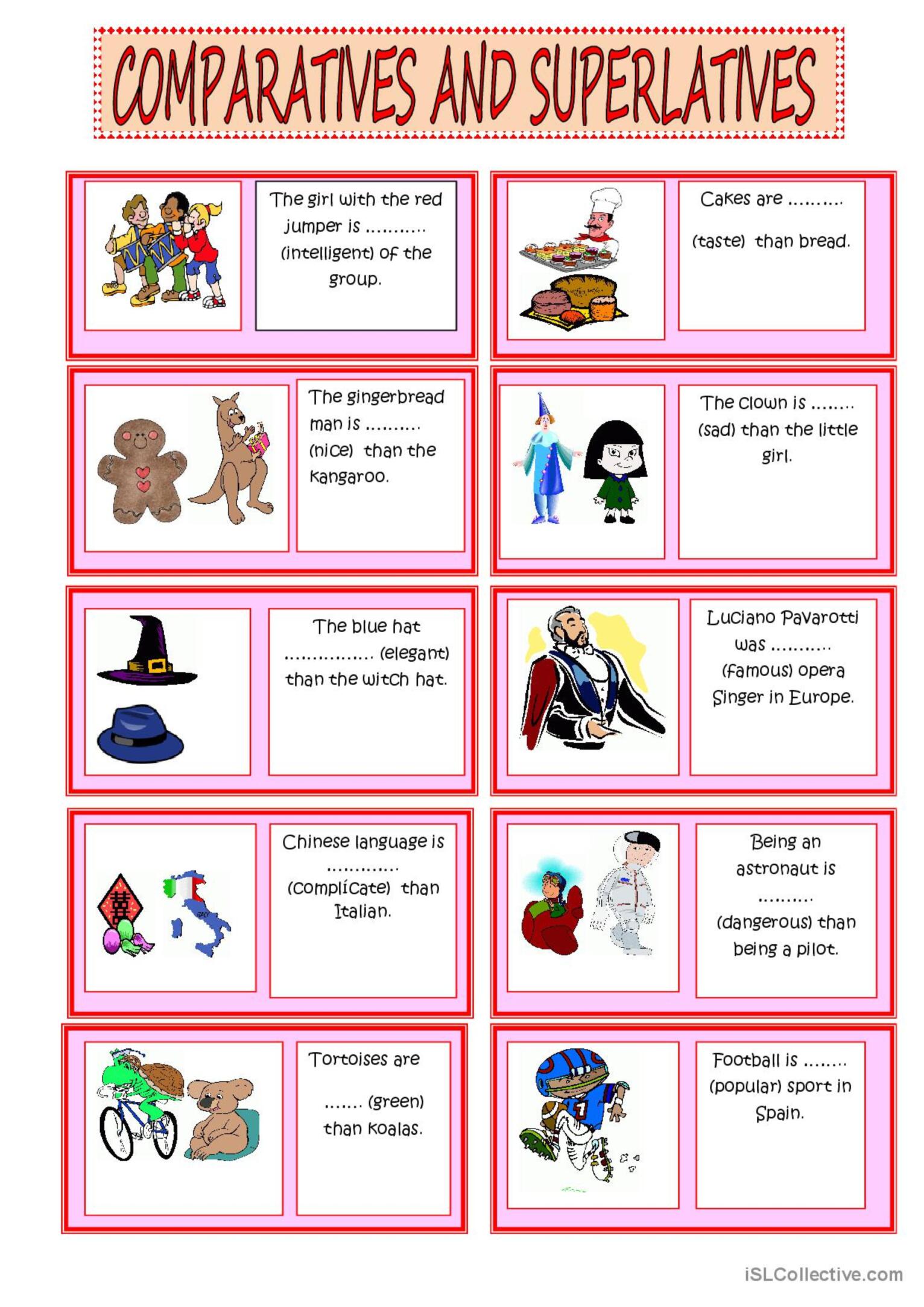 Comparative And Superlatives English Esl Worksheets Pdf Doc 6195 | The Best Porn Website