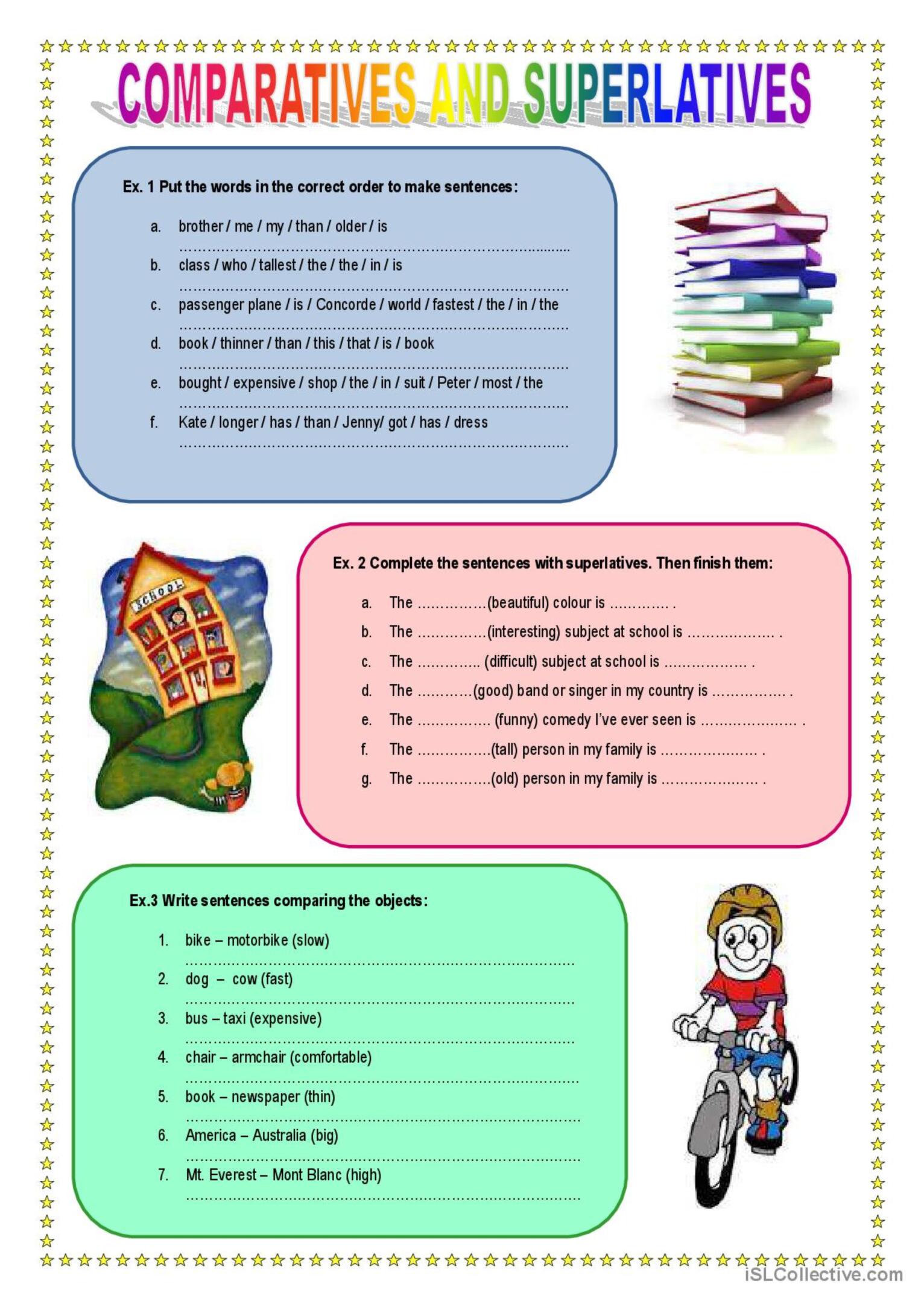 Comparative And Superlative: English ESL Worksheets Pdf & Doc