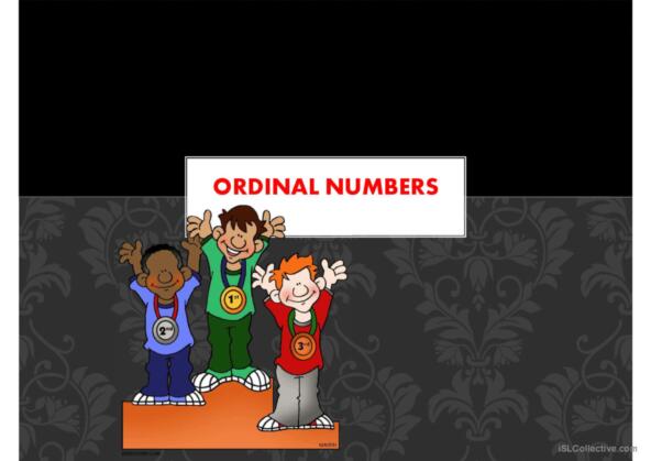 51 Ordinal English ESL Powerpoints