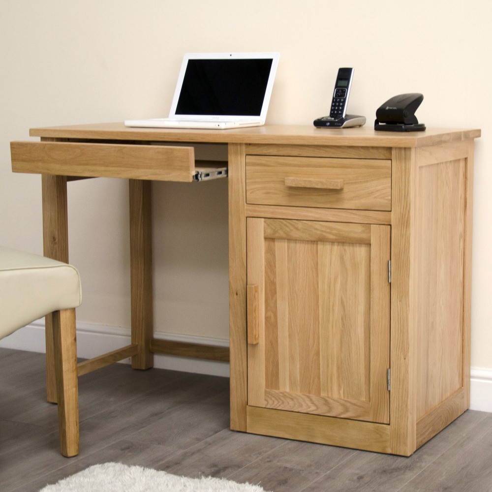 Arden Solid Oak Furniture Small Computer Desk - Home Office