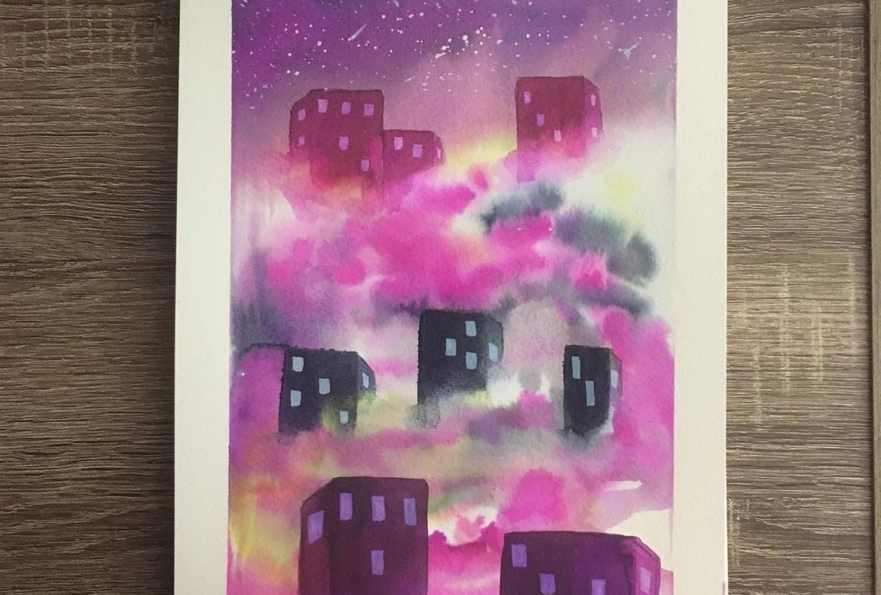 Cloudy Cityscape | Skillshare Student Project
