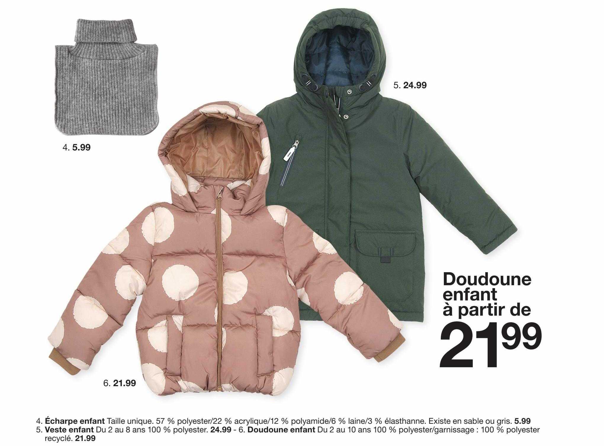 Promo Doudoune Enfant Chez Zeeman - ICatalogue.fr