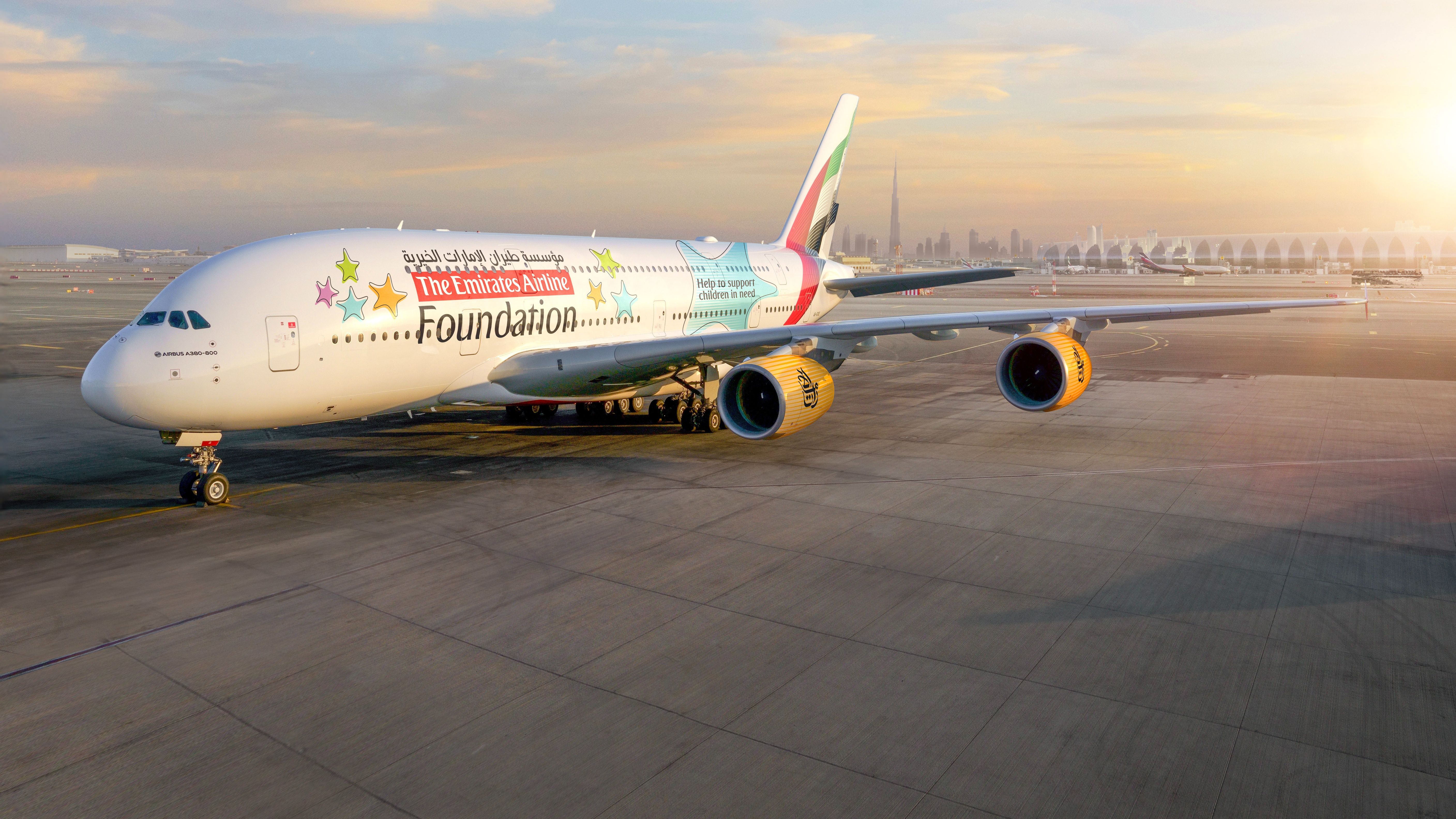 Emirates Airline Foundation Airbus A380 Takes Flight