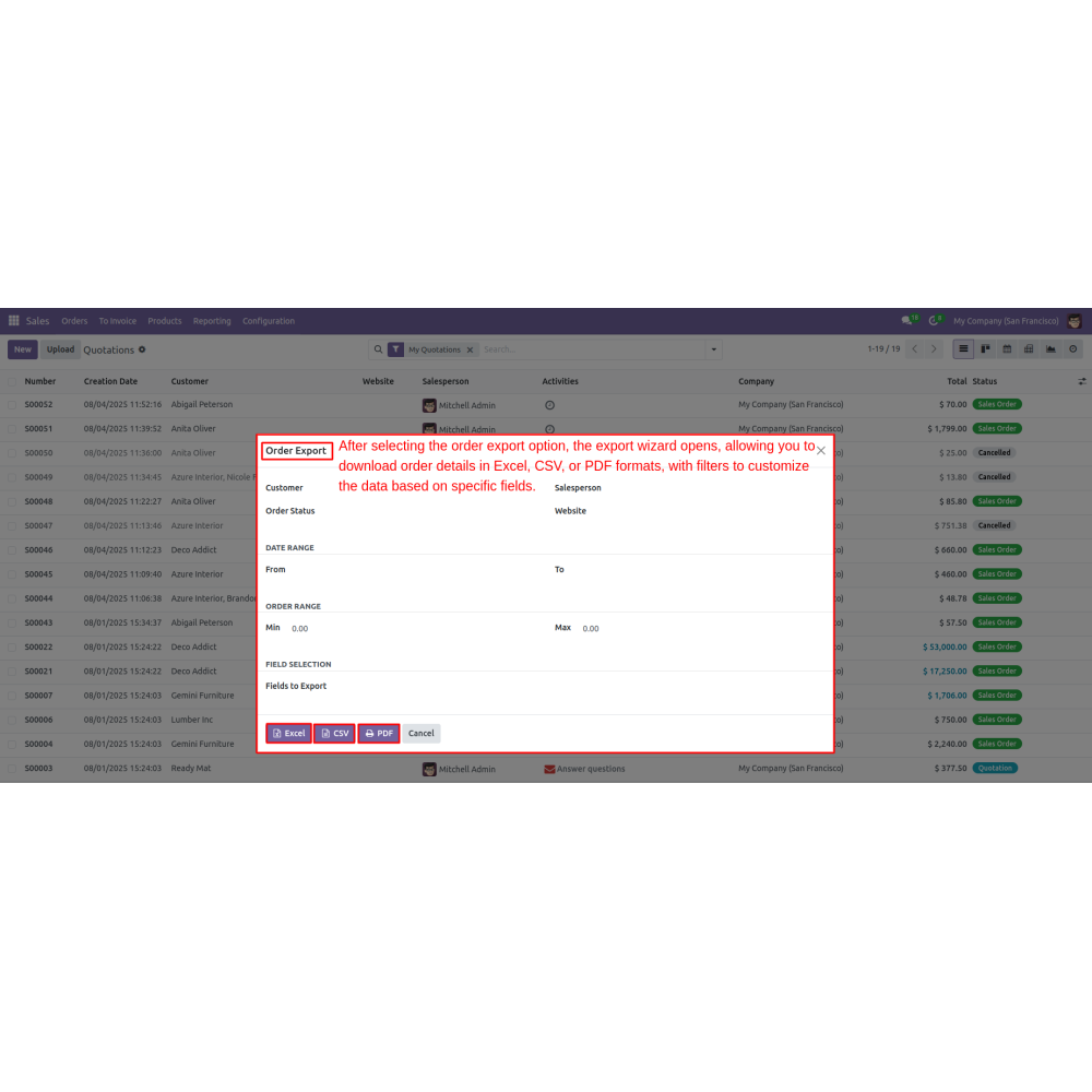 Order Export Pro| CSV, PDF, Excel Data Export Tool