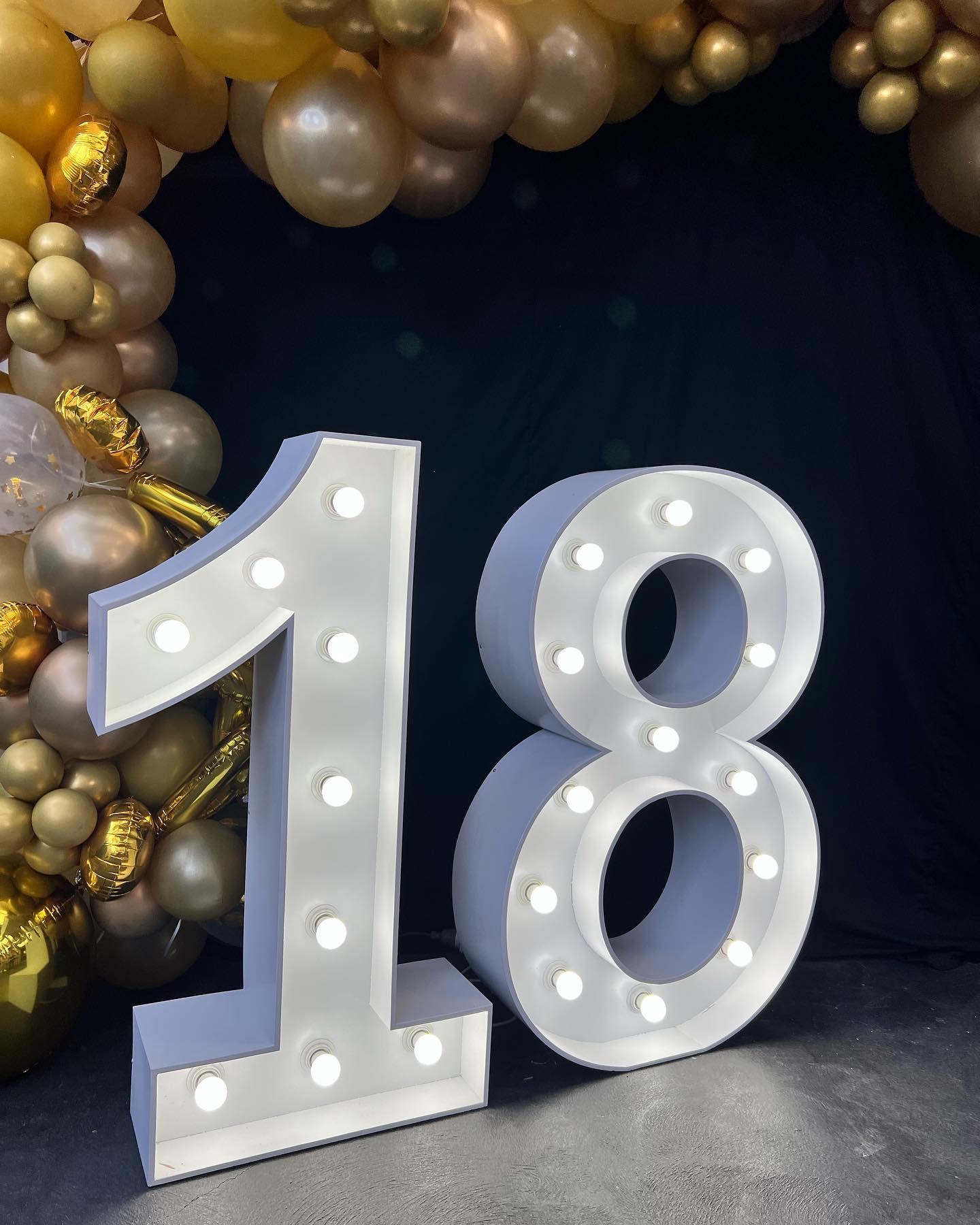 18 Light Up Numbers for Hire .18th Birthday Party in Melbourne | Styled Event Hire