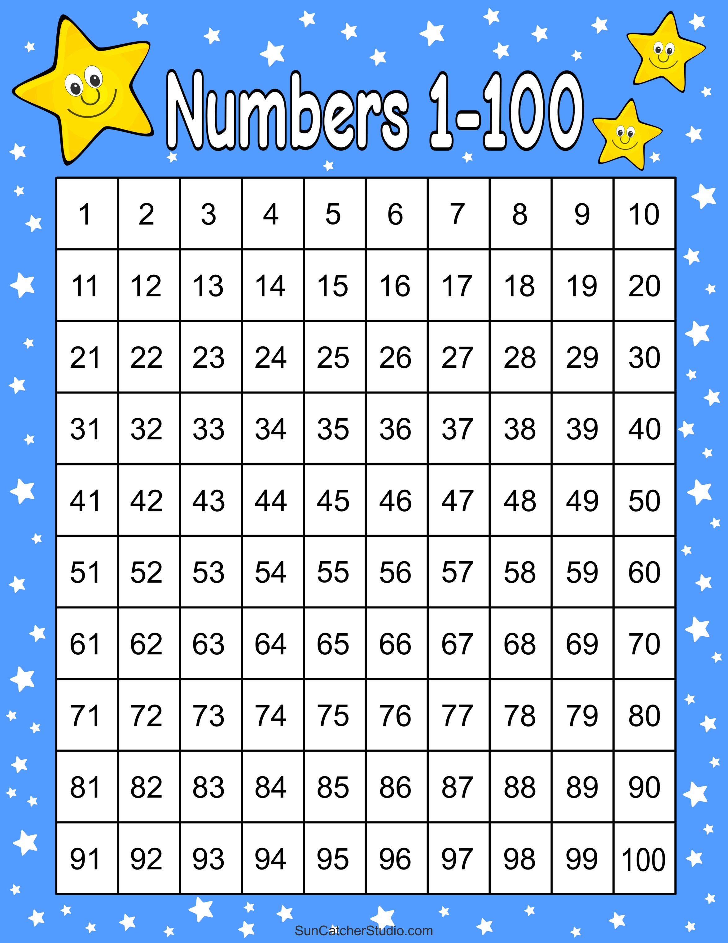 Picture Of Numbers 1 To 100
