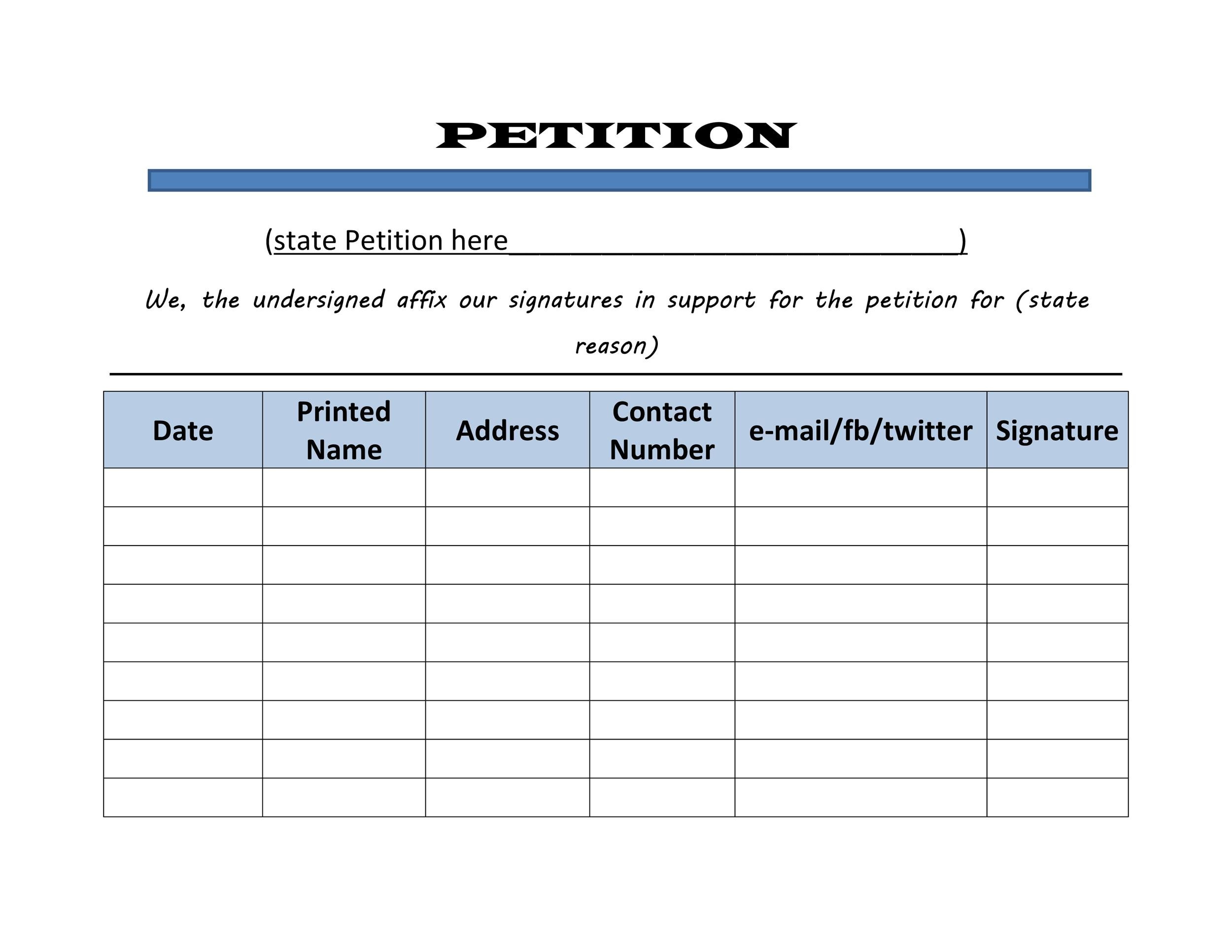 30 Petition Templates + How To Write Petition Guide