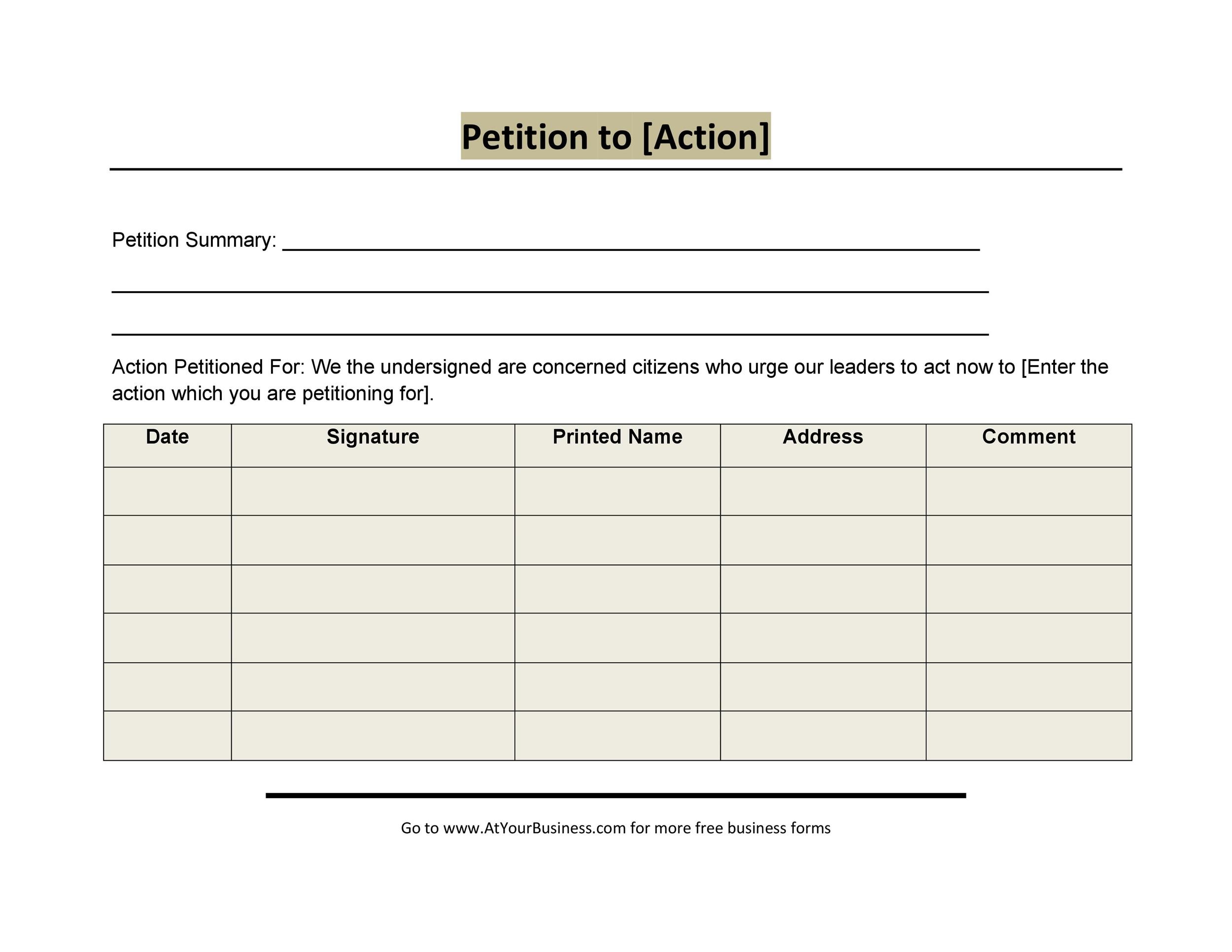 30 Petition Templates + How To Write Petition Guide