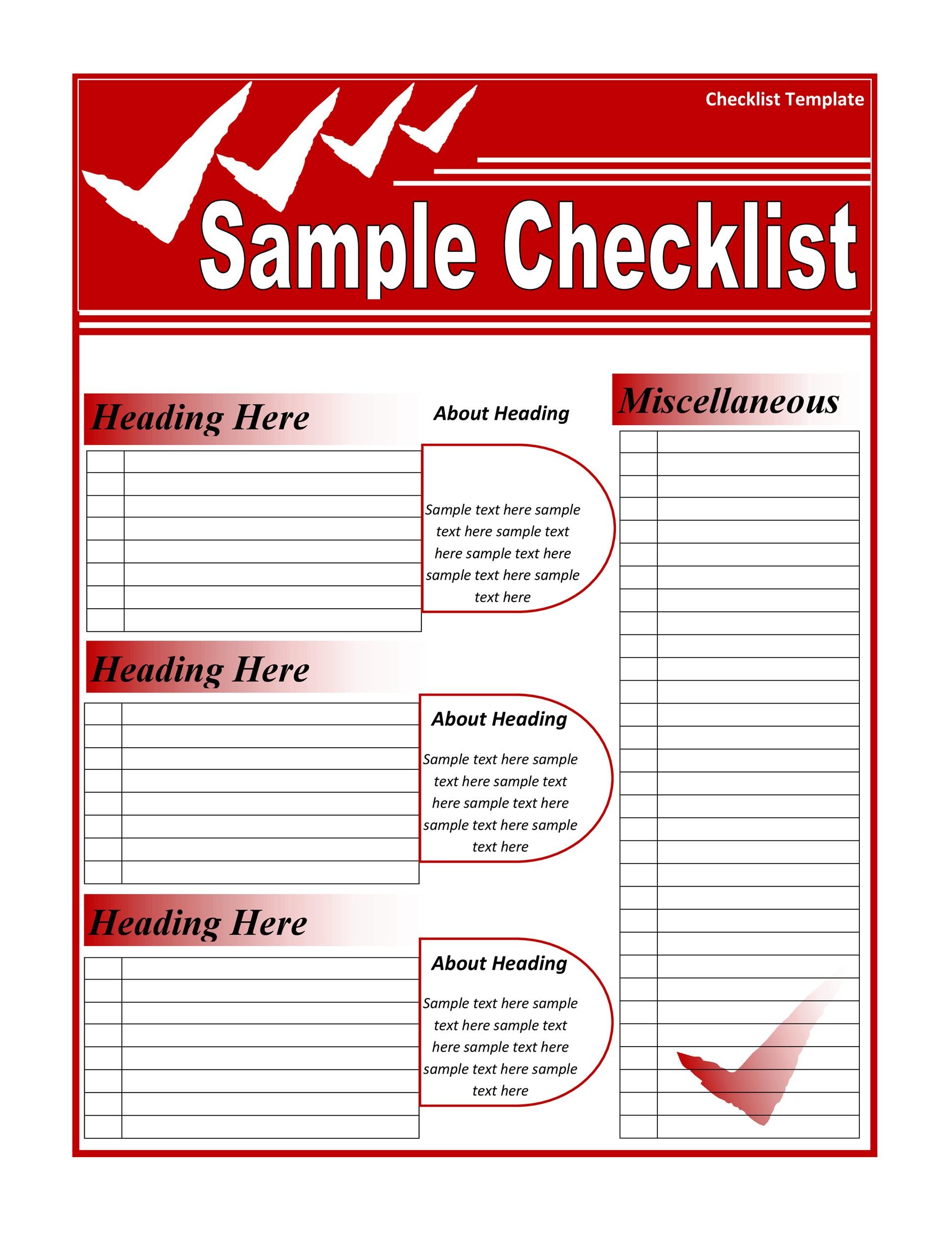 50+ Printable To Do List & Checklist Templates (Excel + Word)
